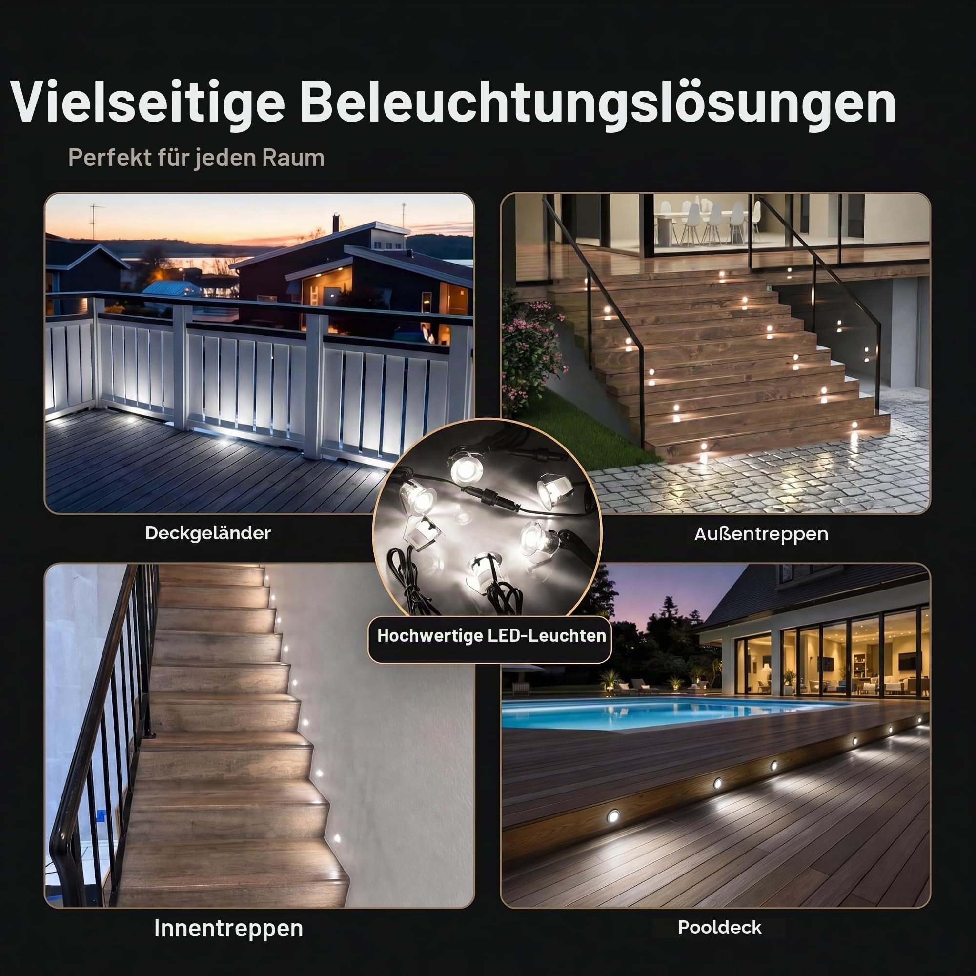 Terrassen Einbaustrahler 12V Mini Einbauspots für Garten, Bodeneinbaustrahler IP67-12er Set Ø30mm Neutralweiß- Wasserdicht Terrassenbeleuchtung für Terrasse Garten Gehweg Treppen