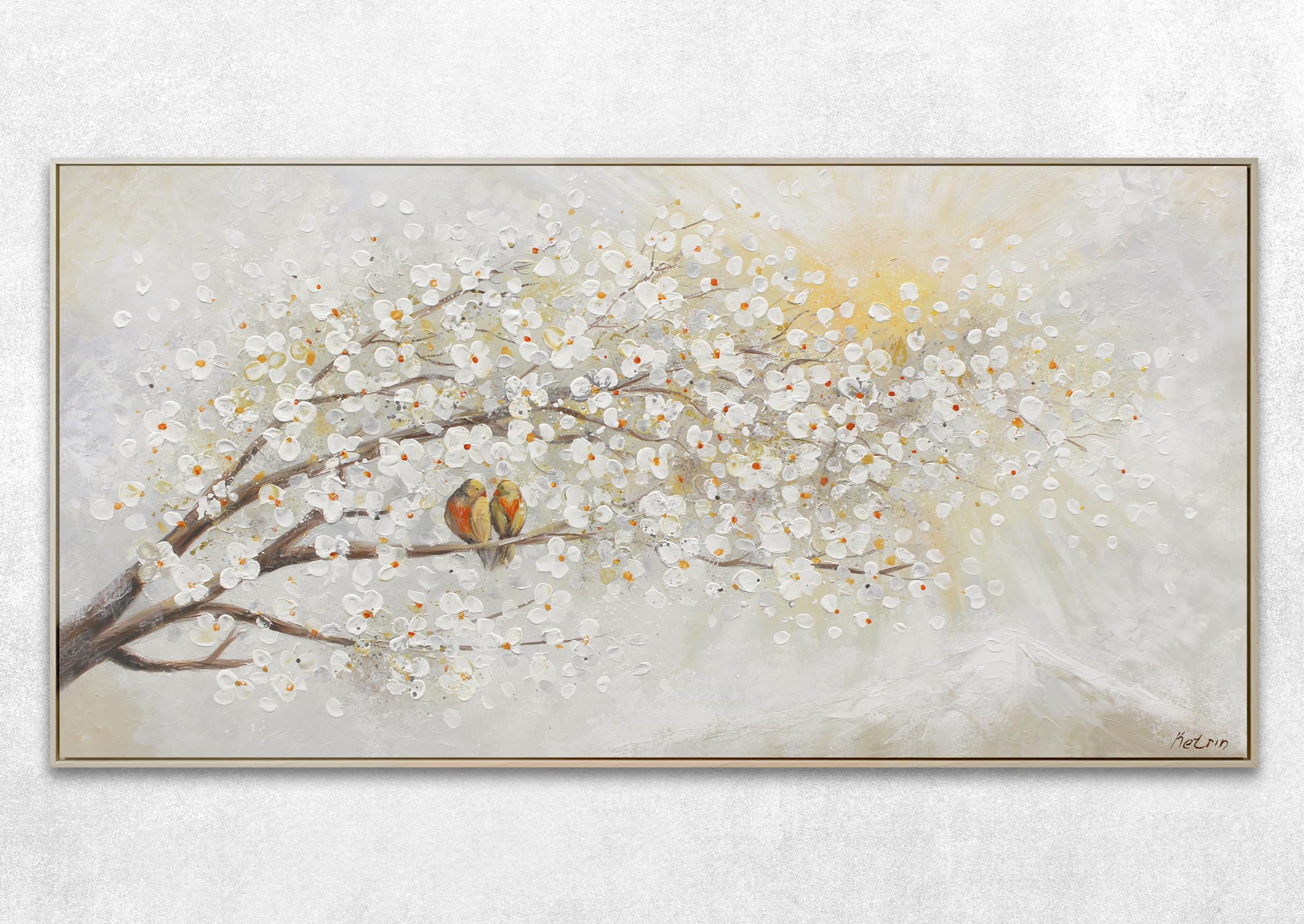 Quadro Su Tela YS-Art Arte Astratta Moderna Vicolo D'autunno Pittura  Acrilica Su Tela Dipinta A Mano Paesaggio Urbano Motivo Colori Vivaci Con  Cornice 120x60 Cm Quadri Grandi Dimensioni, image size:2250x1594