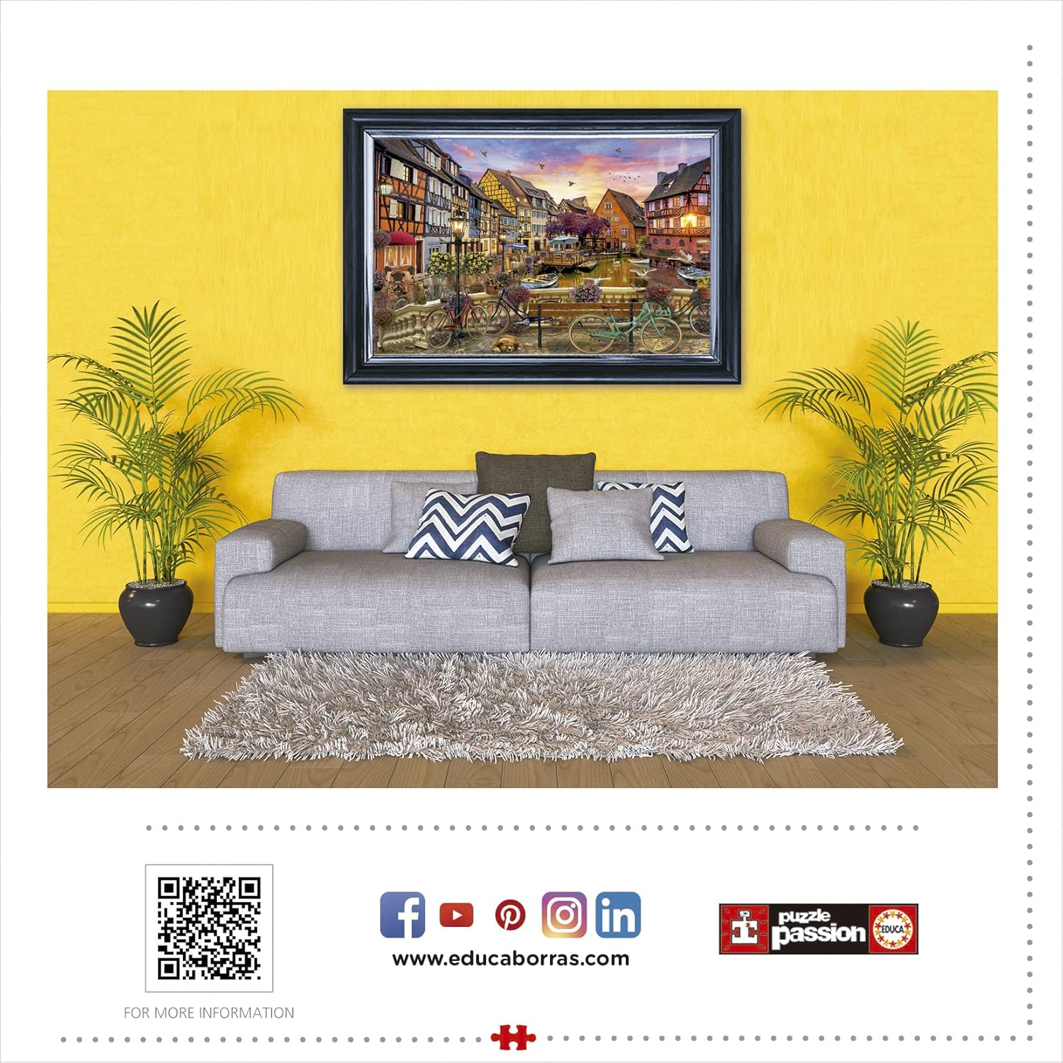 Educa - Colmar, France - 3000 Piece Jigsaw Puzzle - Puzzle Glue Included - Completed Image Measures 47.25" x 33.5" - Ages 14+ (19051)