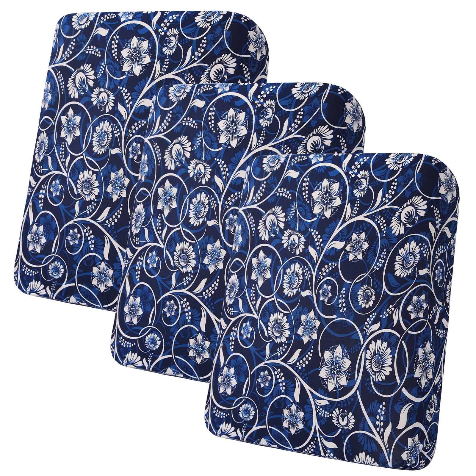 hyha Printed Couch Cushion Covers, Floral Sofa Covers Washable for 3 Cushion Couch, Stretch Pattern Outdoor Cushion Covers for Patio Furniture with Elastic Bottom(3 Packs, Baroque)