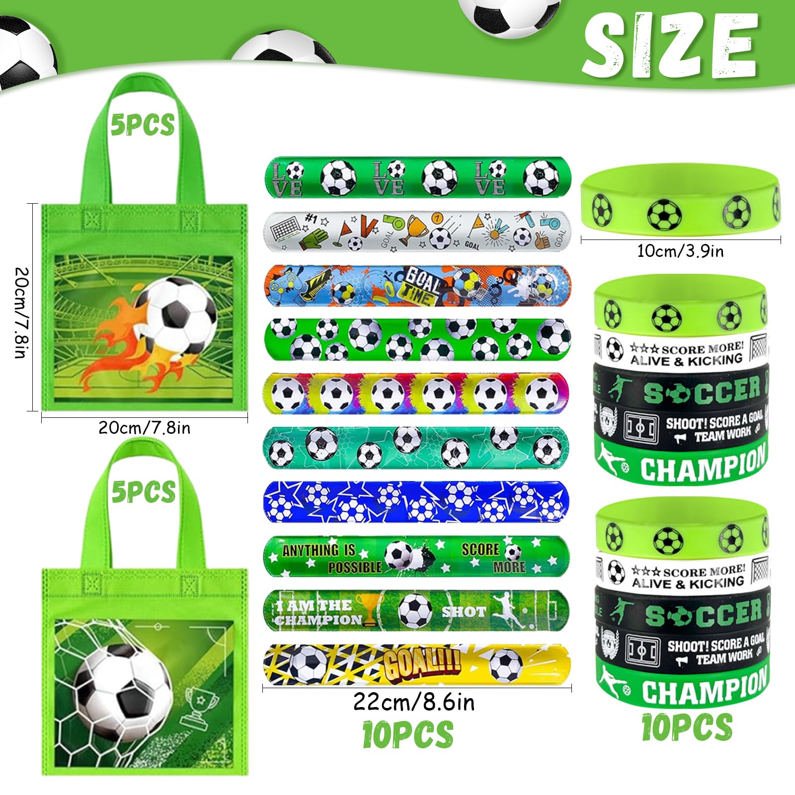 70 Pezzi Gadget Calcio Per Feste Bambini - Fischietti, Medaglie, Palloni E Braccialetti - Foto 5