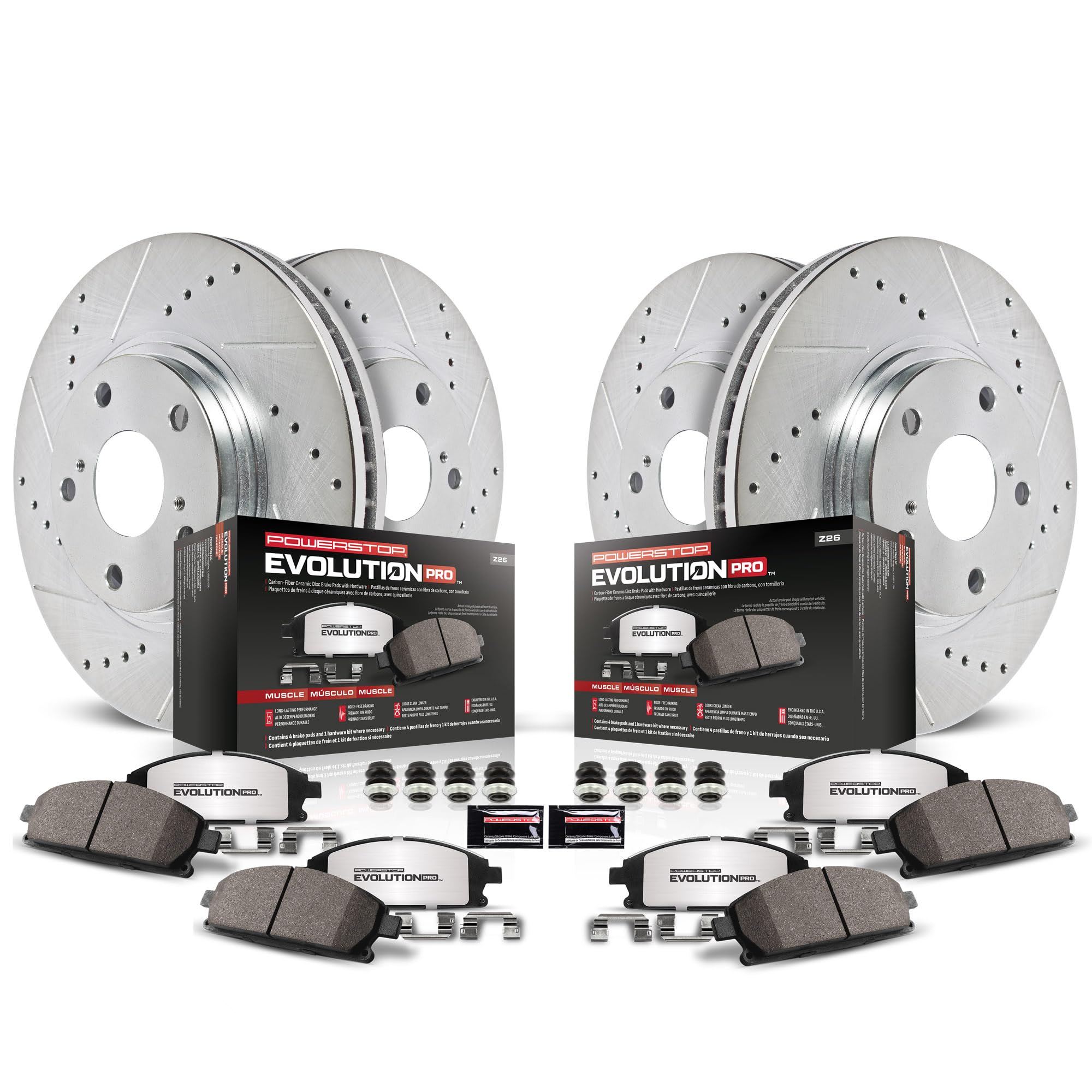 Amazon.com: PowerStop Front and Rear Brake Kit for Jeep Grand