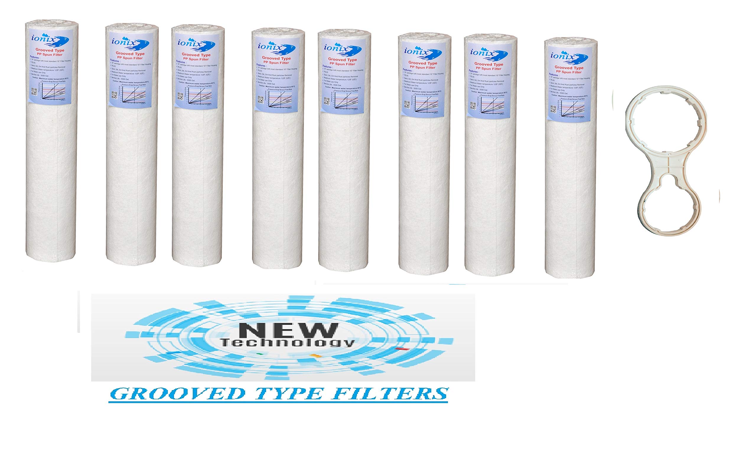 Grooved Type Spun Filter, Higher Shelf Life, Ultra Filteration Technology, Compatible with All Standard Size 10 inch pre Filters-image-10