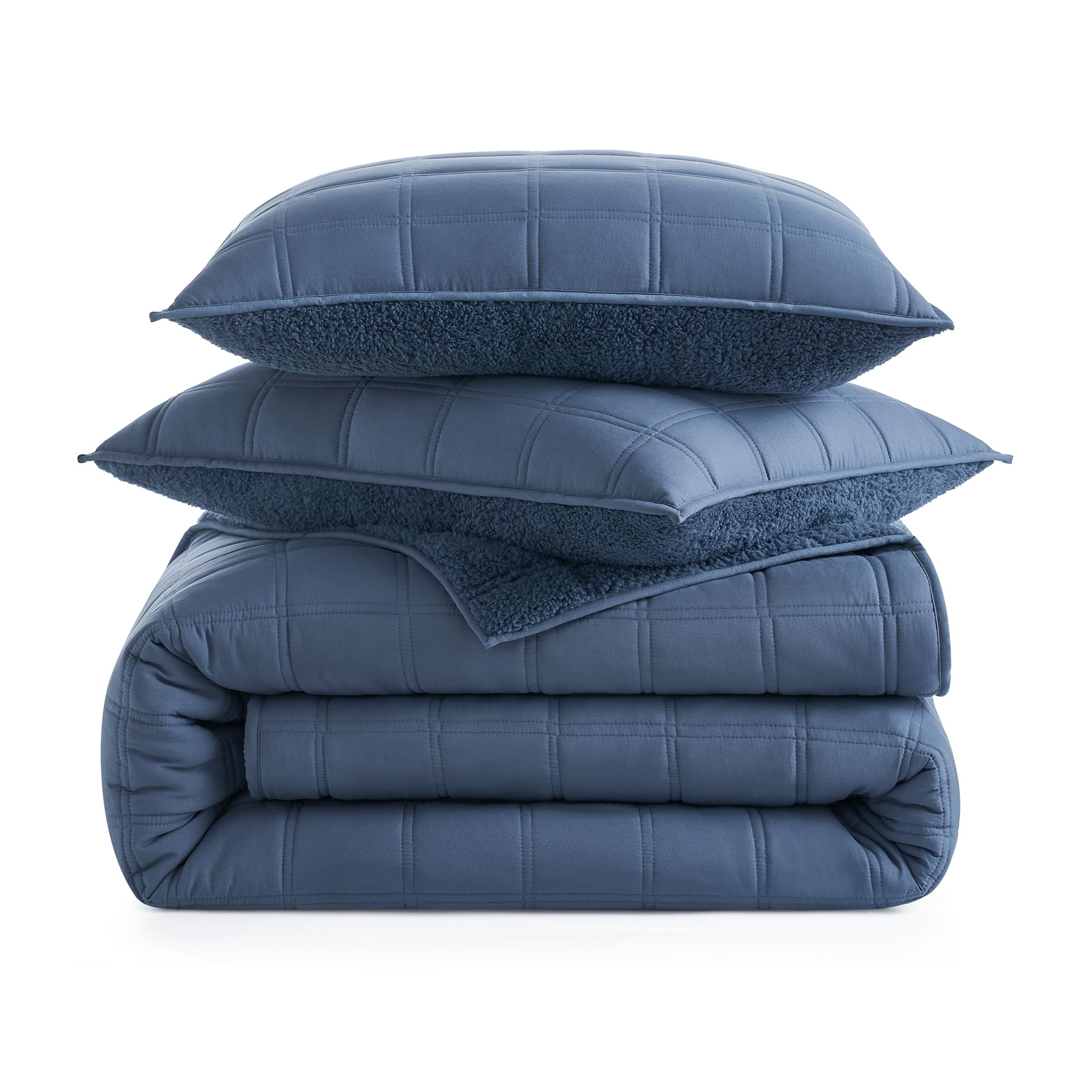 UGG Gizelle Twin Twin XL Quilt Set with 1 Pillow Sham Lightweight Bedding with Fluffy Reverse All Season