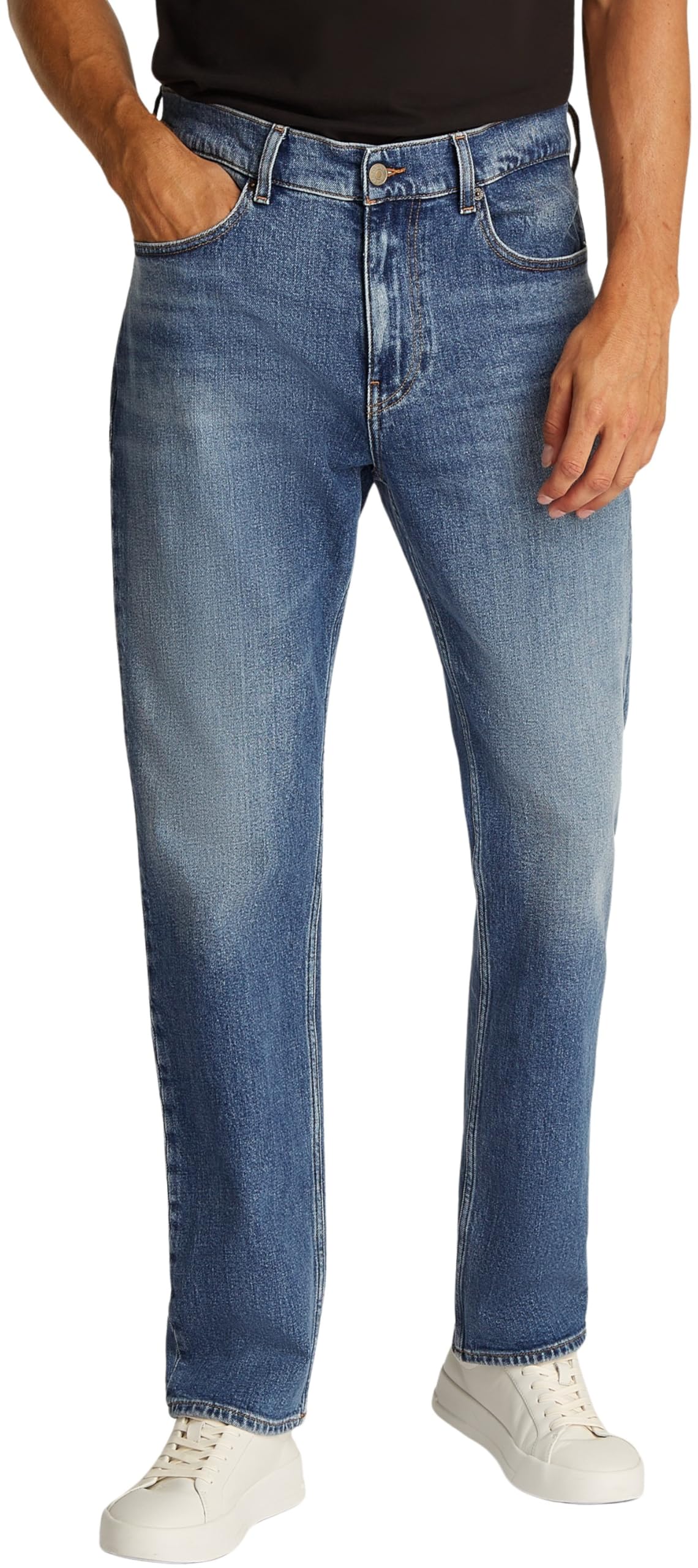Tommy Jeans Mens Ryan Slim Bi0134 Dm0dm21011 Straight, Denim (Denim Medium), 28W / 32L UK