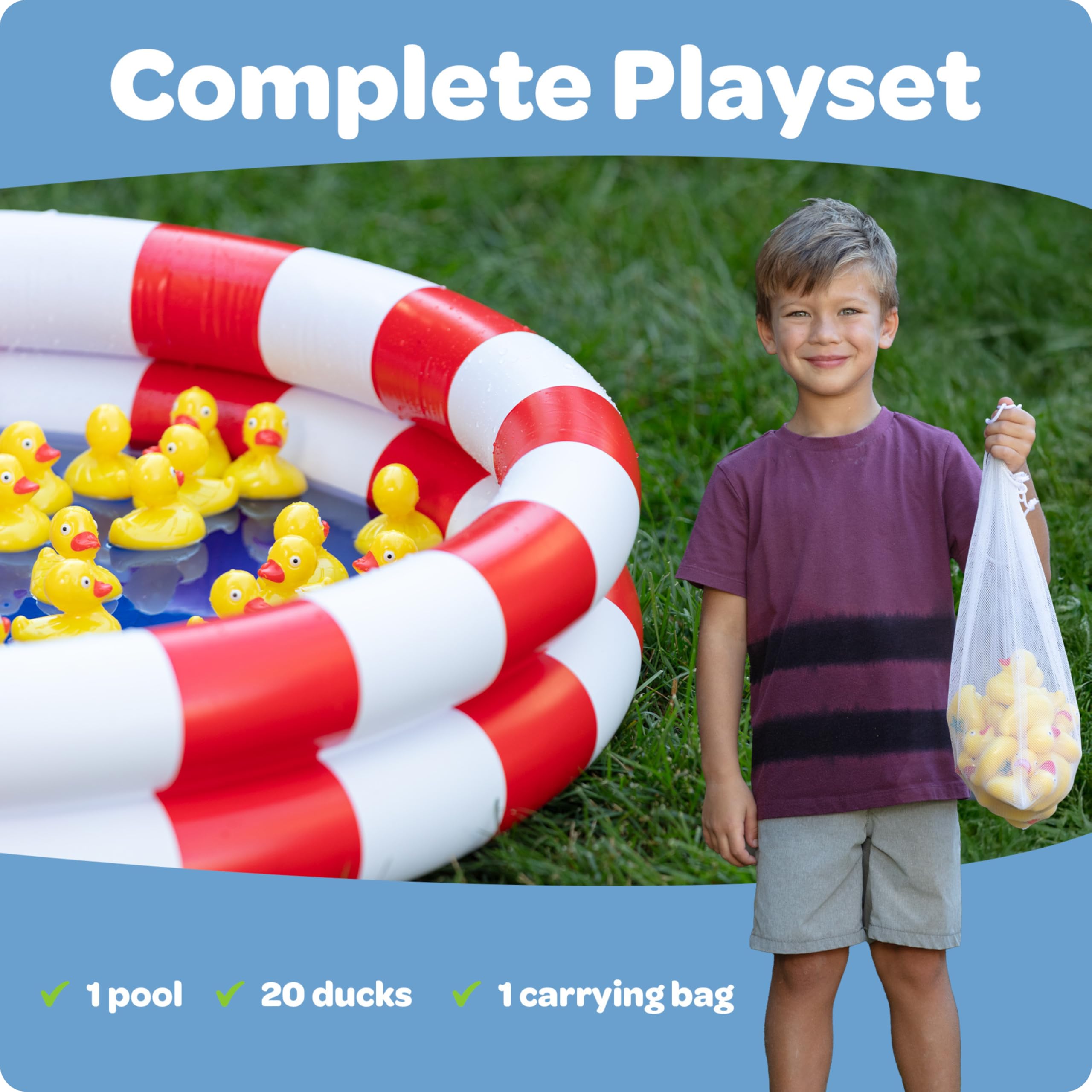 Duck Pond Matching Carnival Game, Outdoor Games for Kids Birthday Party Field Day Fun Activities for Kids 4-8, 3-5 - Outdoor Water Toys and Games for Backyard, Memory Game, Easter Gift Summer Toy