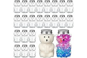 24 Pcs Bear Plastic Jar Empty Bear Bottle Large Capacity Candy Milk...