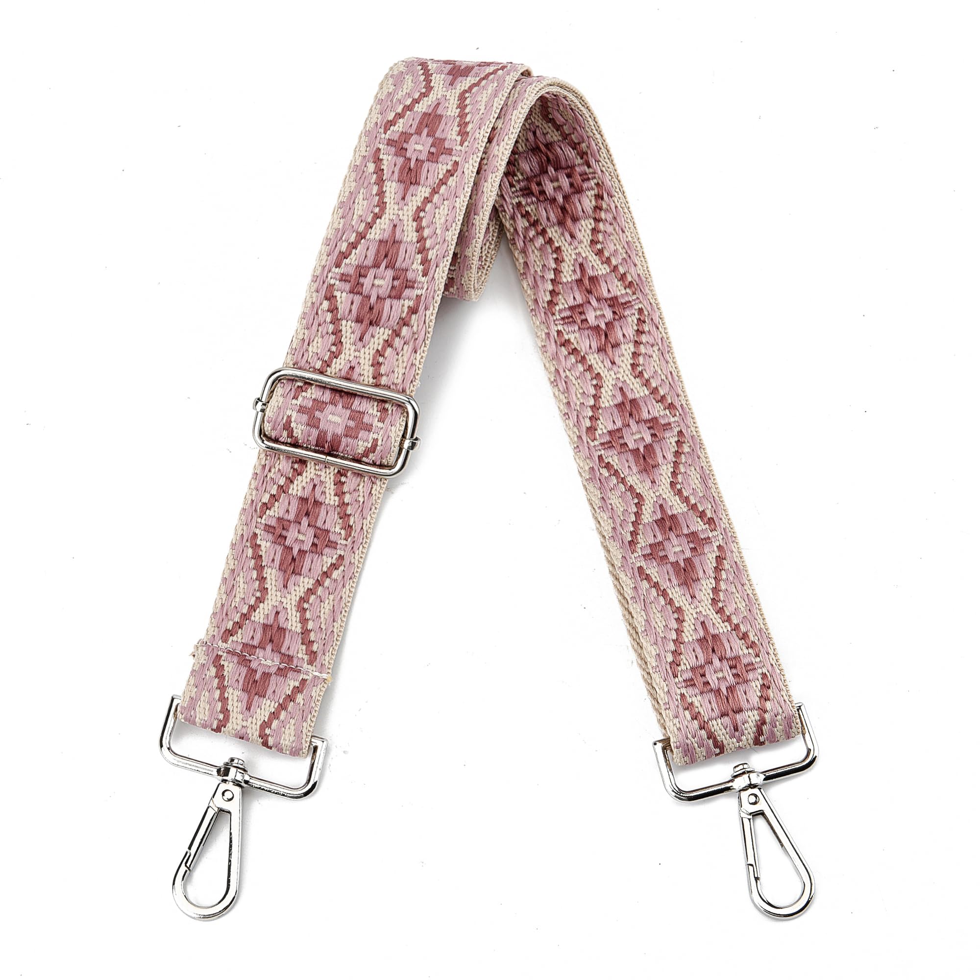 Wide Purse Strap Adjustable Replacement Crossbody Bag Strap Silver Hardware Shoulder Straps