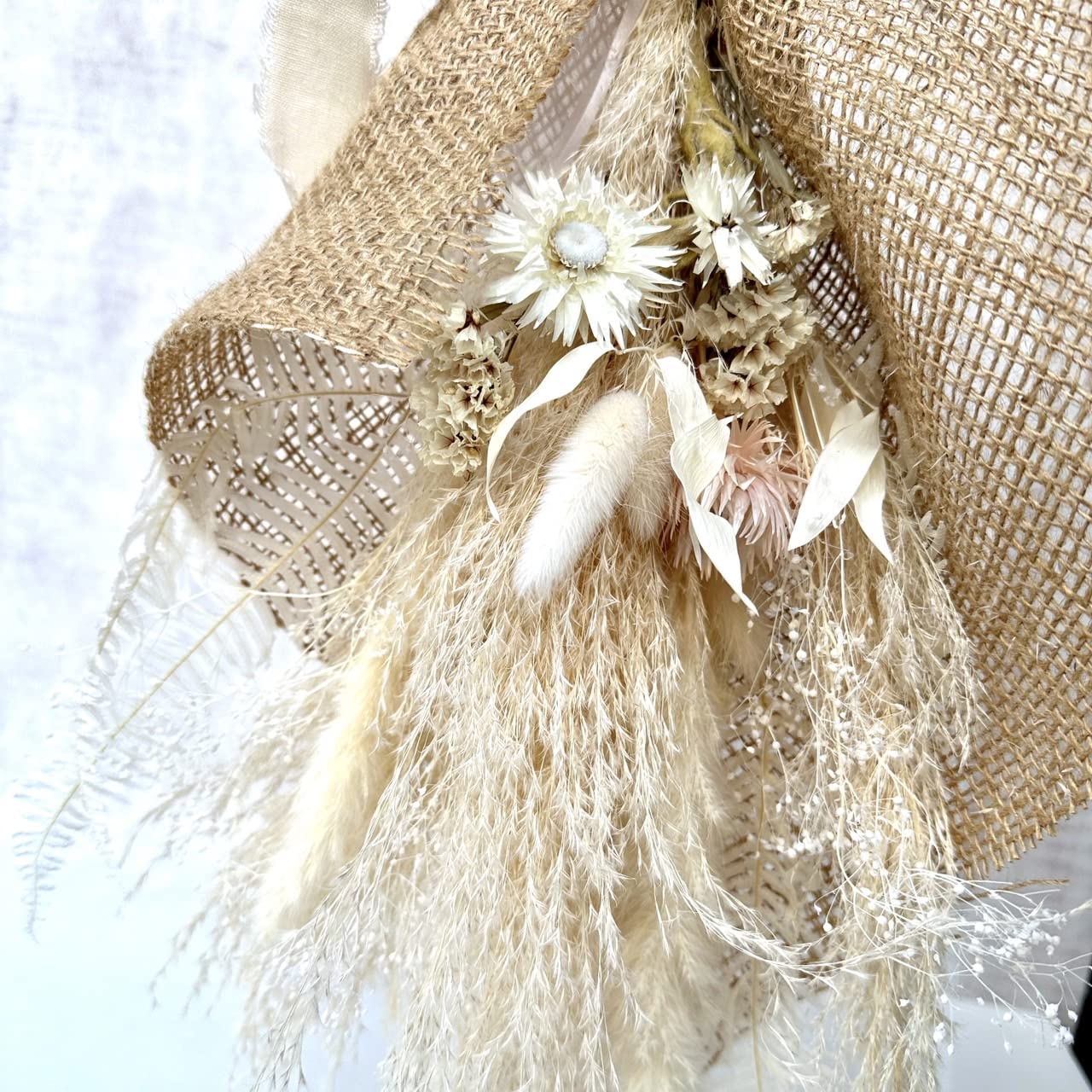 パンパスグラス　リース　スワッグ Amazon | Lulu's ルルズ パンパスグラスのドライフラワースワッグ