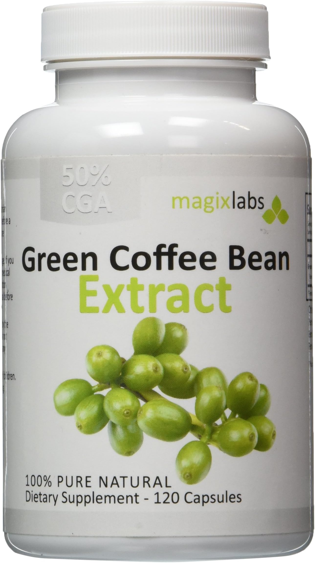 Pure Green Coffee Bean Extract - 100% Pure - Double Strength 800mg - 120 Vegetarian Capsules - Full 60 Day Supply of 1,600mg Daily Servings – an All Natural Weight Loss Supplement