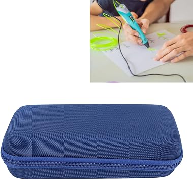 KIMISS Hard Carrying Case for 3D Printing Pens, Compatible with SCRIB3D, MYNT3D Models, EVA Material Case with Interior Mesh Pocket - for Kids and Decorative 3D Printing Needs