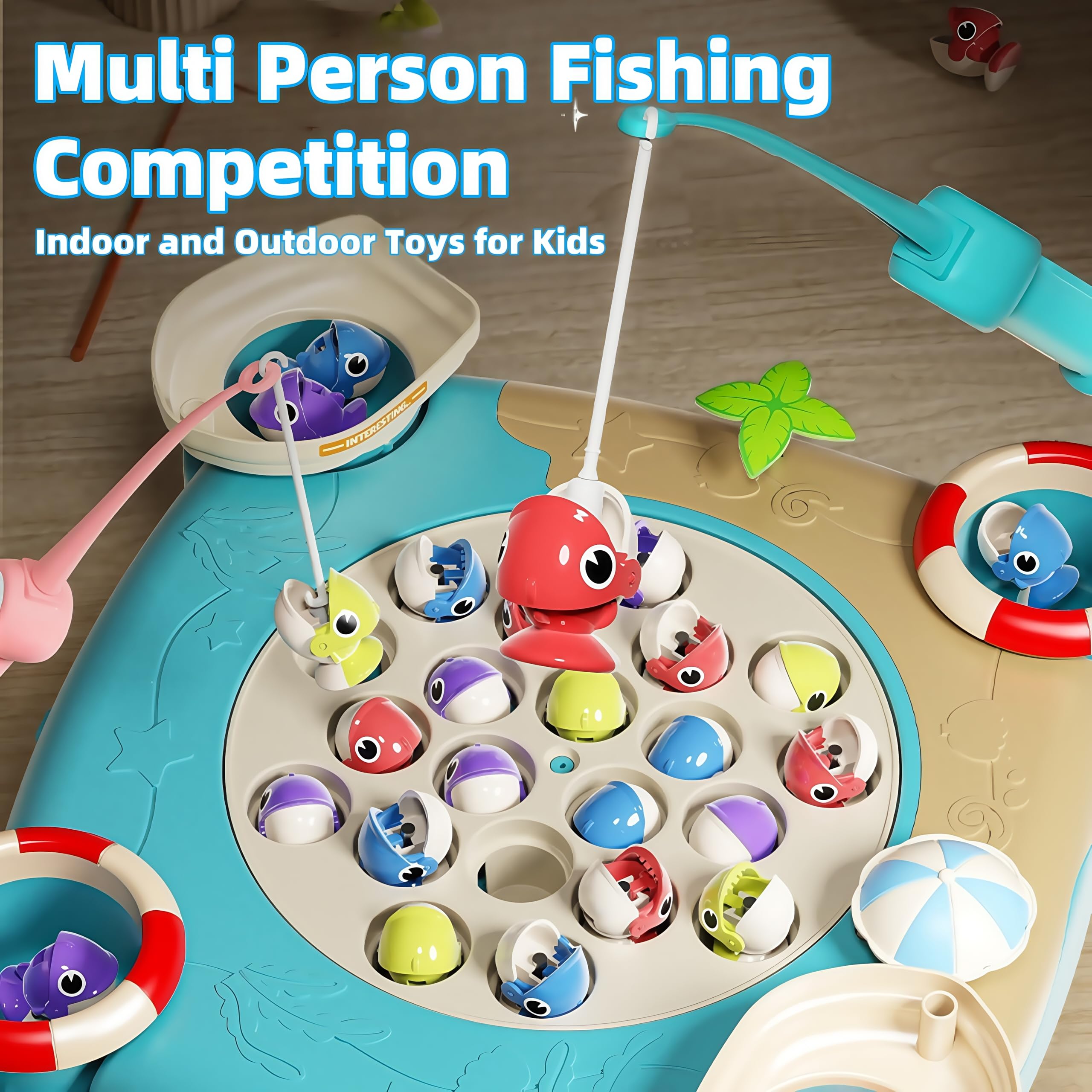 Gioco Di Pesca Bearbao, Set A Tema Foresta, Con Piccoli Pezzi, Per Bambini, Gioco Interattivo