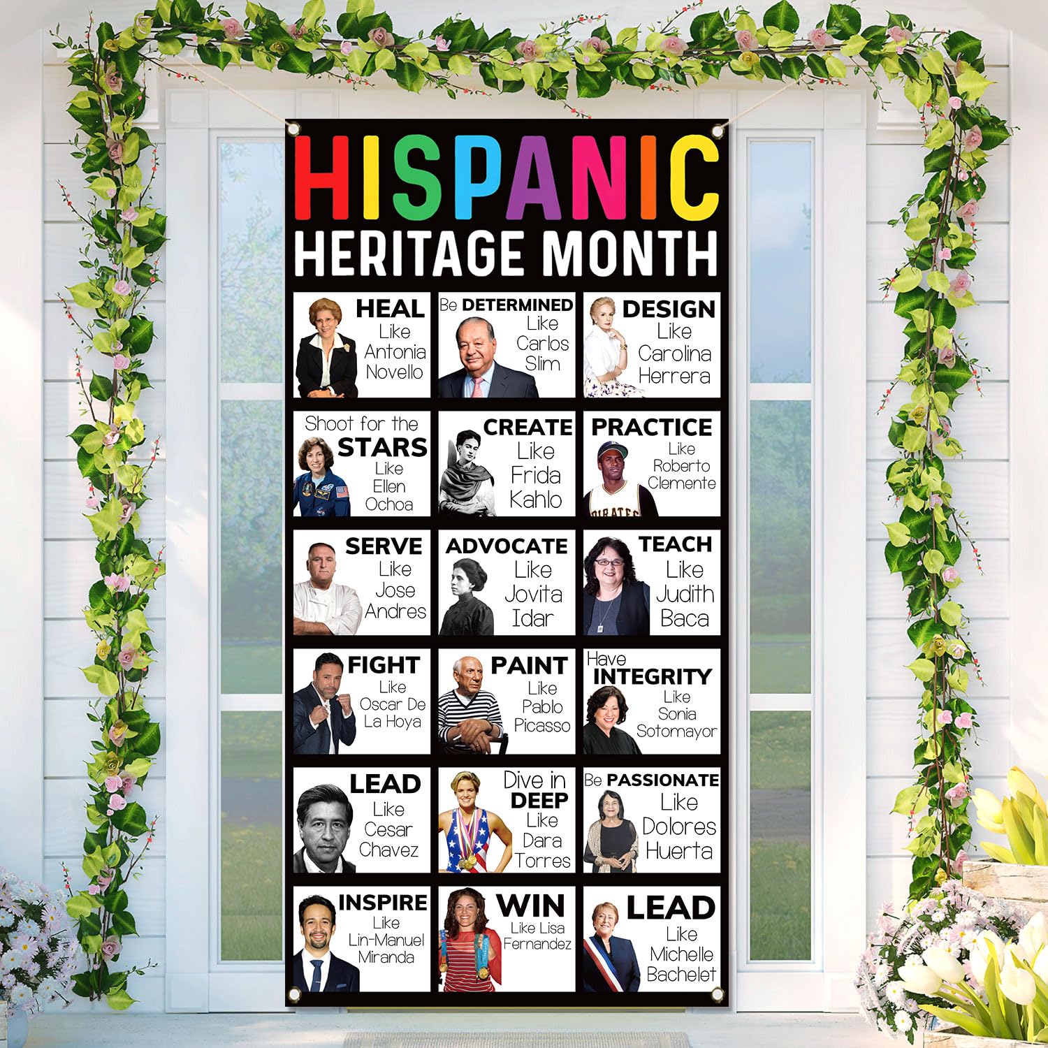 Hispanic Heritage Month Türbanner – 3x6 Fuß Lateinamerikanische Länder Dekoration Für Tür & Party