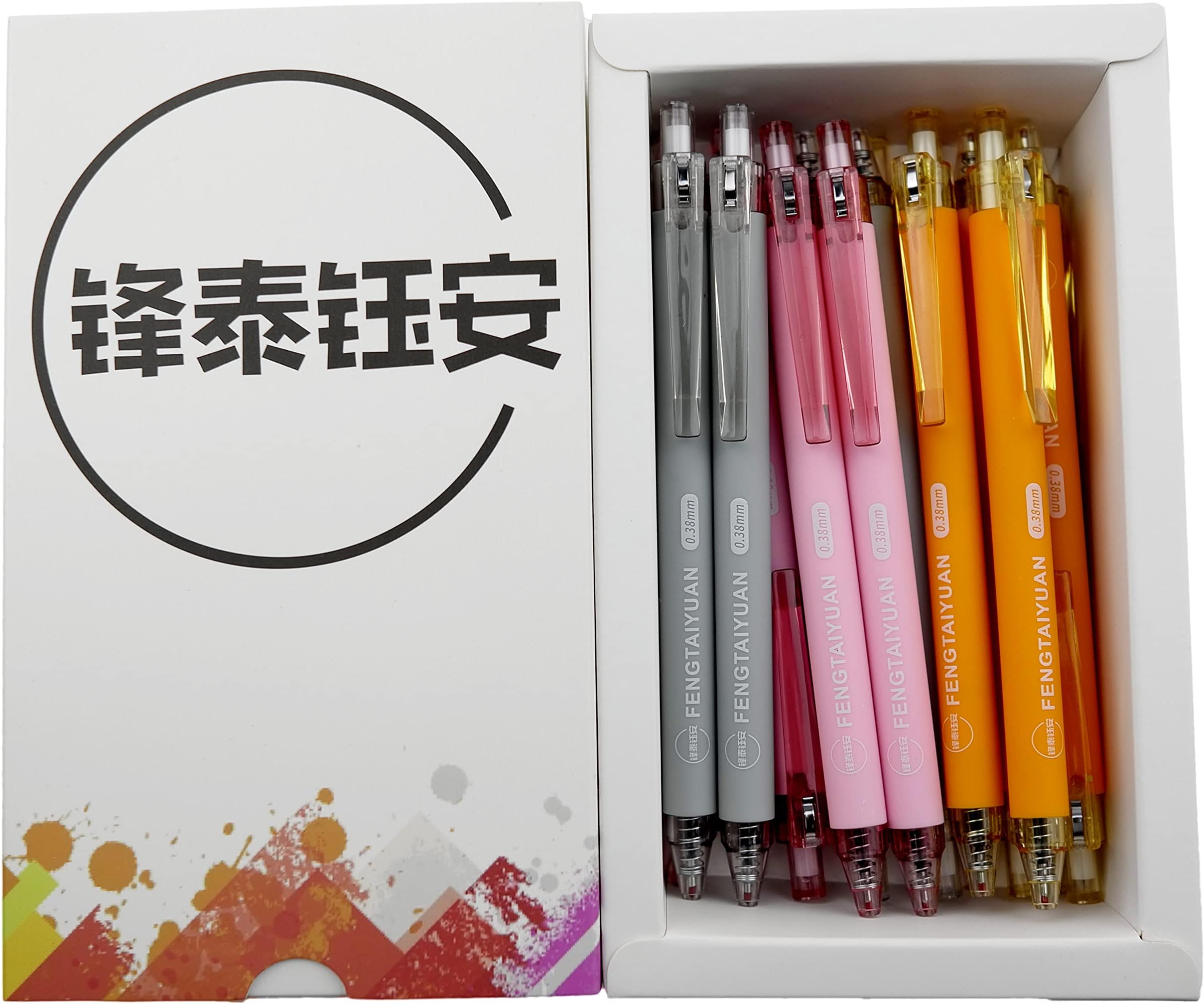 Fengtaiyuan Gel Ink Rollerball Pens, Black Ink, Ultra Fine