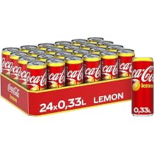 Coca-Cola Lemon Caffeinated Soft Drink Disposable Tin 24 x 330 ml
