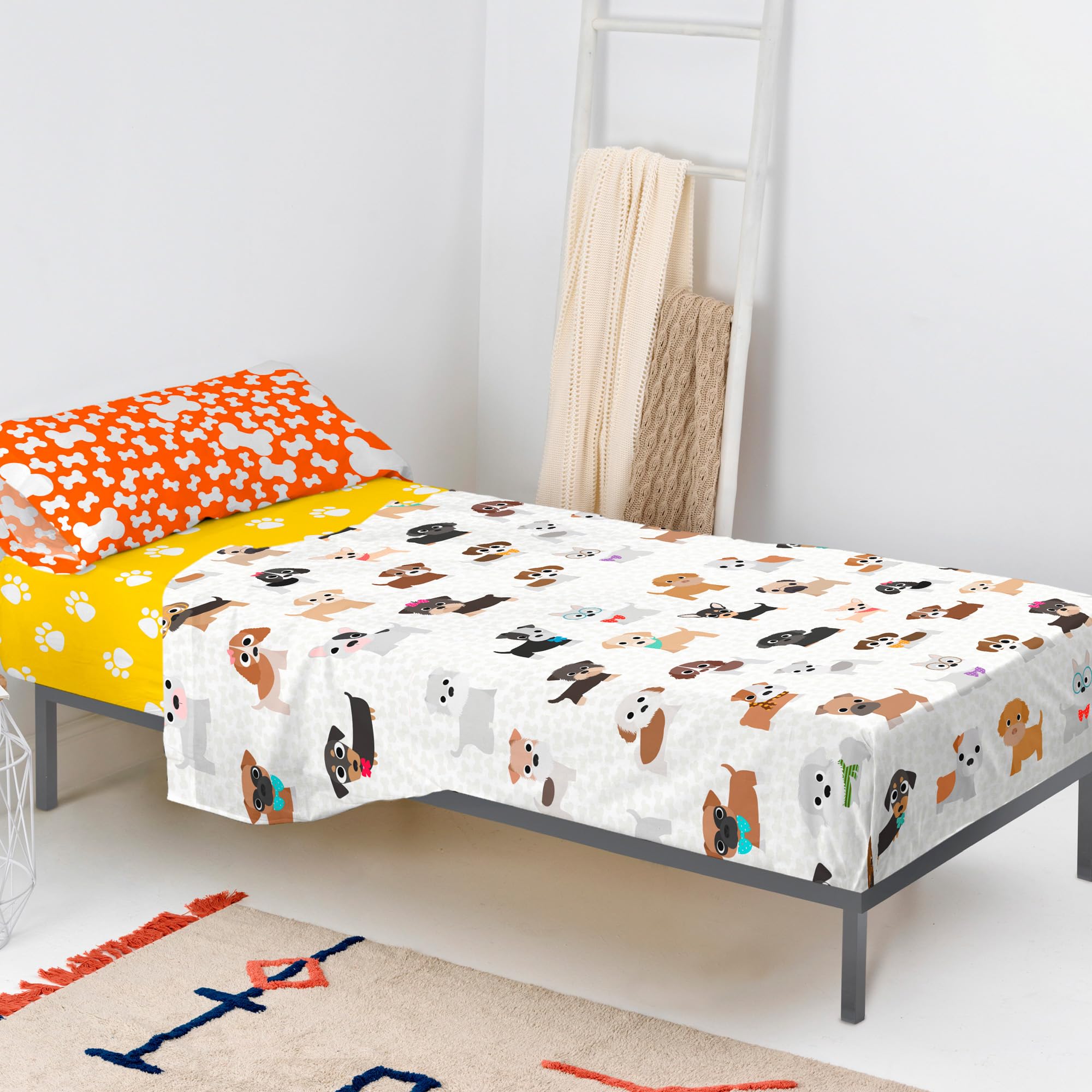 Dogs Juego de sábanas 2 piezas 160x270 cm (Cama 80/90)