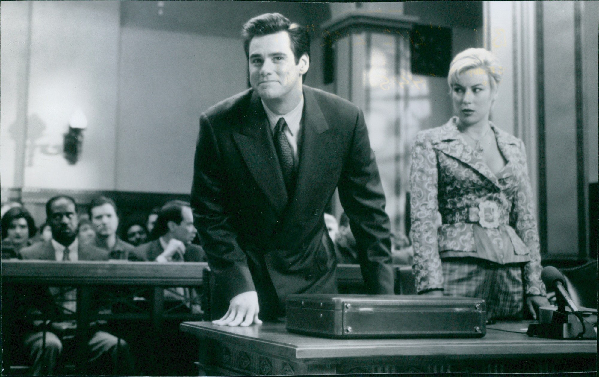 Amazon Com Vintage Photo Of Jim Carrey As Fletcher Reede And Jennifer Tilly As Samantha Cole In The Film Liar Liar 1997 Home Kitchen