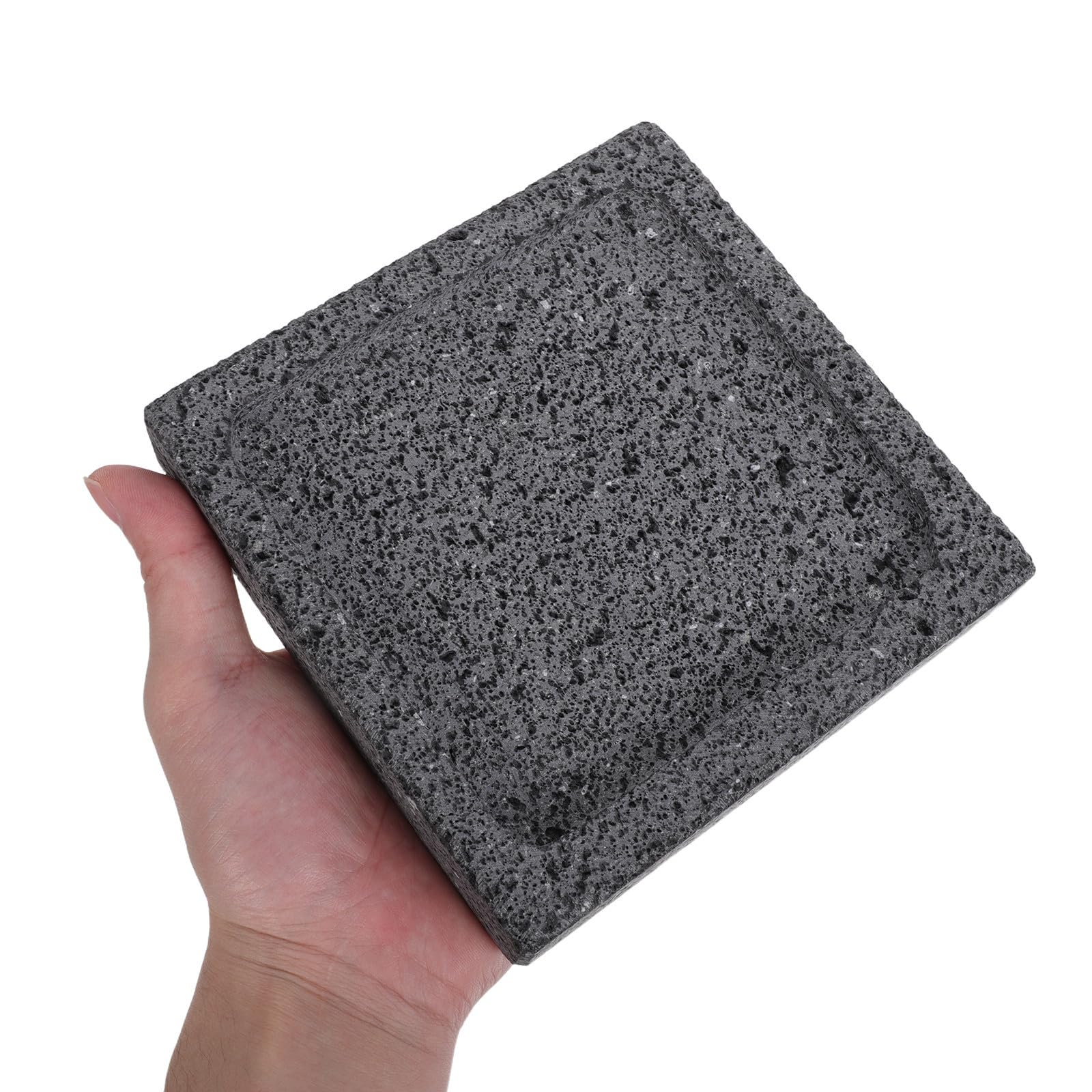 Toyvian Placa Rectangular de Piedra Volcánica para Barbacoa Coreana Distribución Uniforme del Calor y Retención de Nutrientes Adecuado para Tofu y Pescado