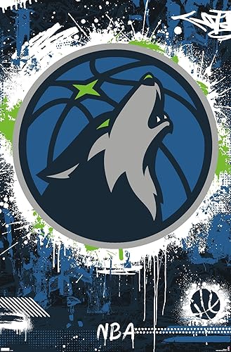 Trends International NBA Minnesota Timberwolves - Póster de pared con logotipo Maximalist 23
