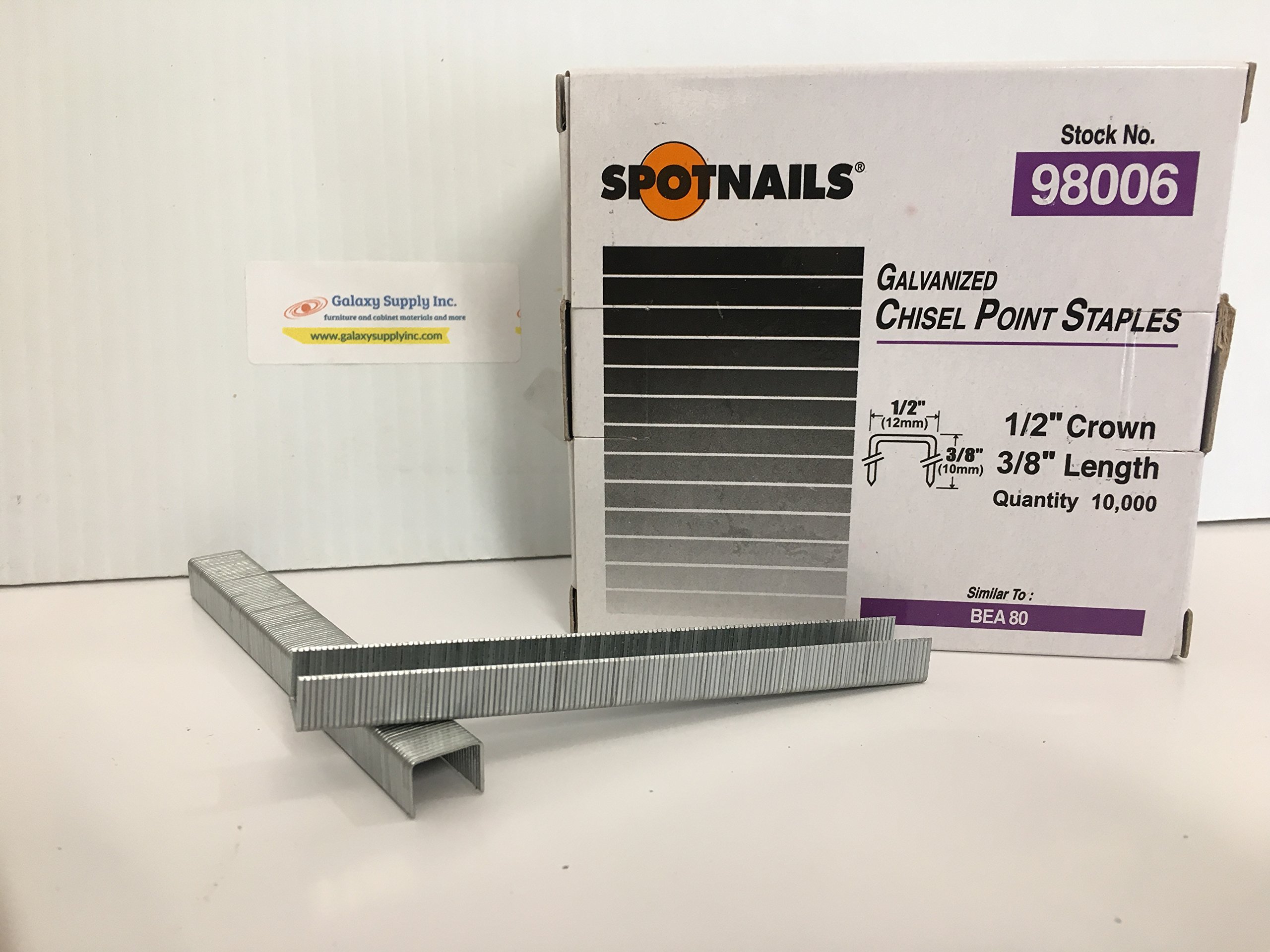 3/8 In. Crown Chisel-Point 20 Ga. Galvanized Fine Wire Staples, 5 - Foto 10