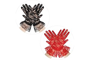 Delicate Lace Gloves Halloween Vampire Tea Party Wedding Formal Gloves - Perfect for Festive Occasions