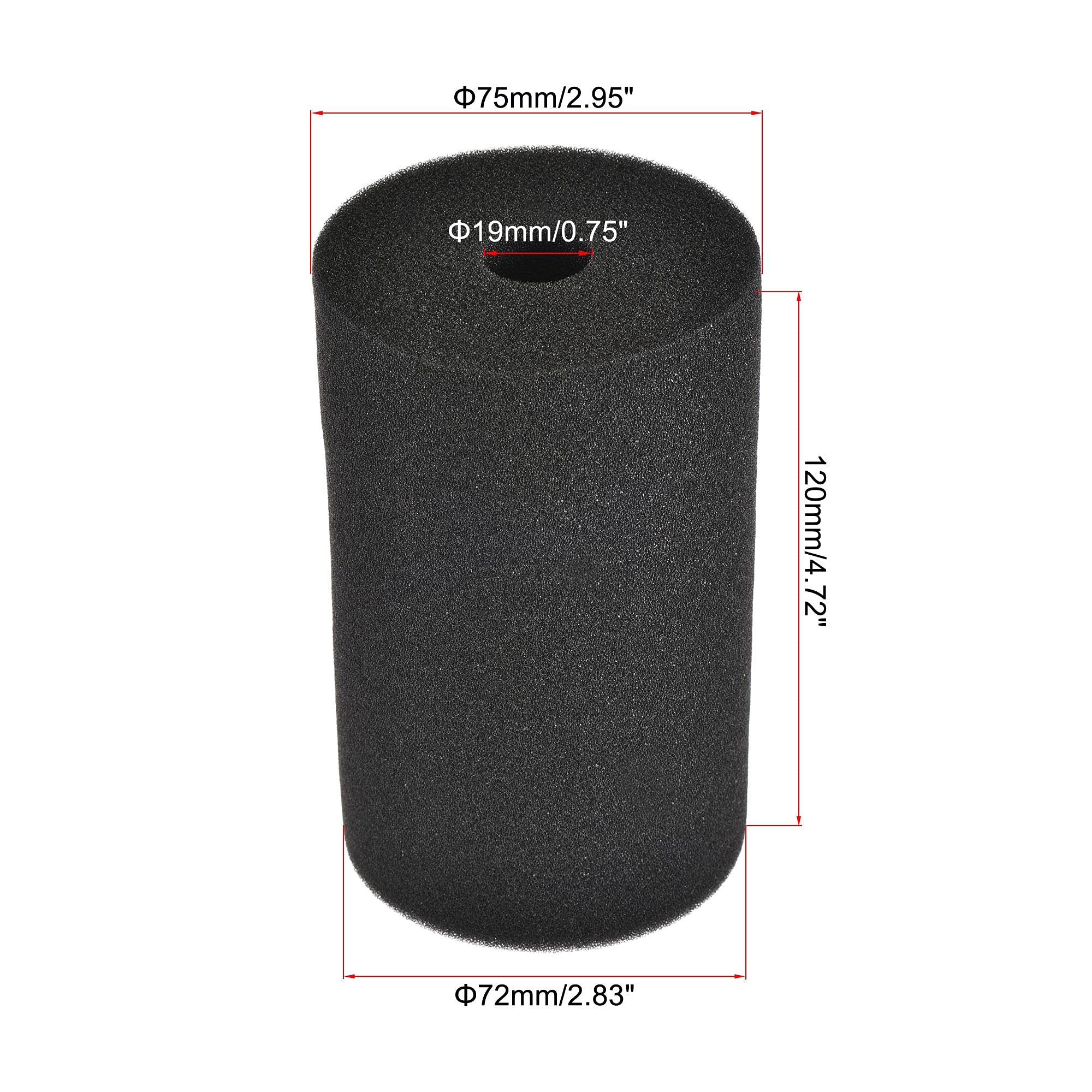 uxcell Cup Turner Foam, Flexible Insert Tumbler Turner Foam Black 75x72x120mm for 3/4 Inch PVC Pipe Tumbler 10oz-40oz 4 Pcs