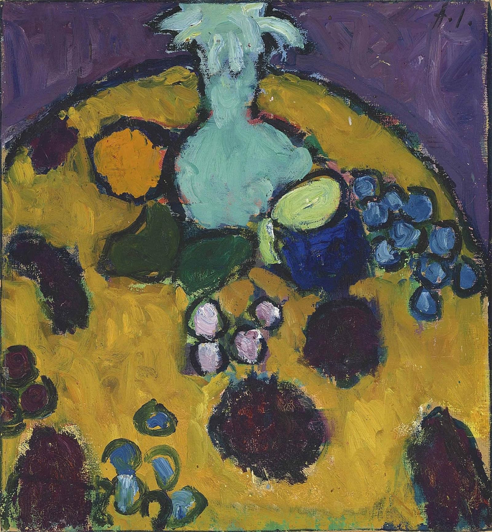 ARTXLXXBN Famous Art Print Poster Vintage Wall Art Still Life with Embroidered Blankets by Alexej Von Jawlensky Canvas Art Poster for Home Decor 60x90cm