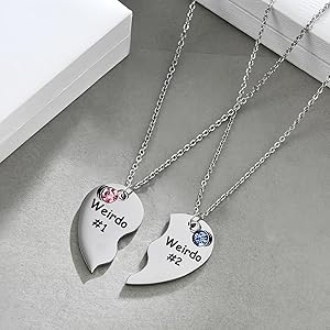 た*こ様 WEIRDO necklace Amazon.com: Lezmoii Friendship Necklace Matching Weirdo Heart