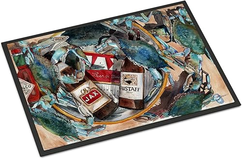 Caroline's Treasures 8919MAT - Tapete para puerta delantera, 18 x 27 pulgadas, para interiores y exteriores, para entrada, antideslizante, lavable,