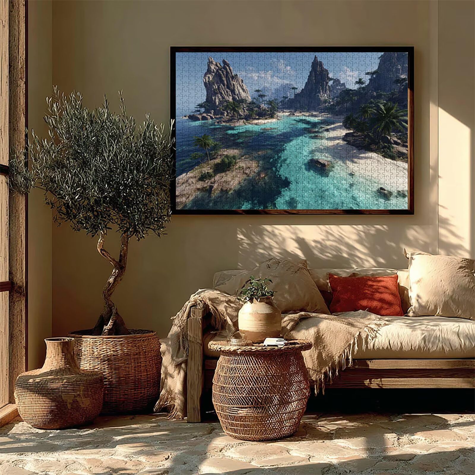 Puzzle Arte con Scatola Pianta, Montagna Puzzle Legno 6000 Pezzi Adulti 179x105cm, Attività di Intrattenimento ad Alta Difficoltà, DIY Classici Gioco, Jigsaw Per Tutta La Famiglia, Regalo, 5-2526
