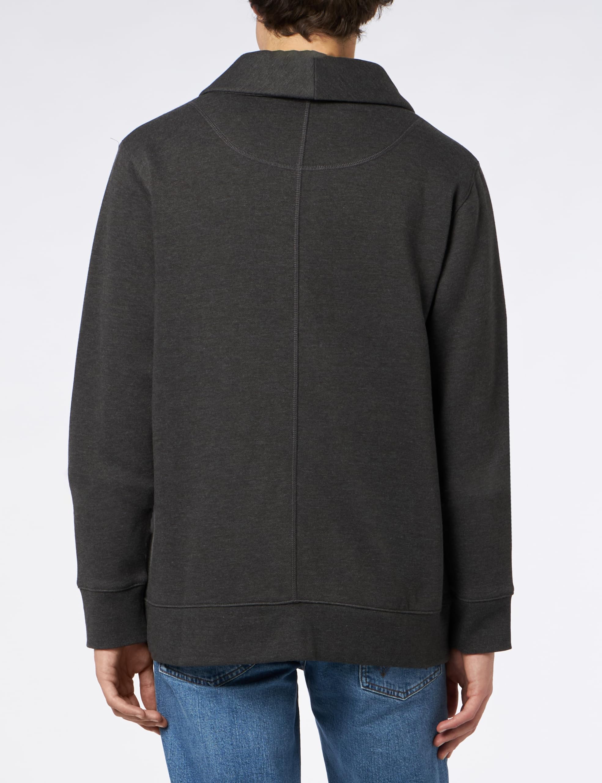 Amazon Essentials Cardigan a Maniche Lunghe in Felpa con Collo Sciallato Uomo