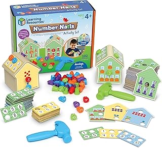Learning Resources Number Nails Activity Set - 102 Pieces, Ages 4+ Toddler Learning Activities, Fine Motor Games for Kids, Math Games for Kids, for Kids