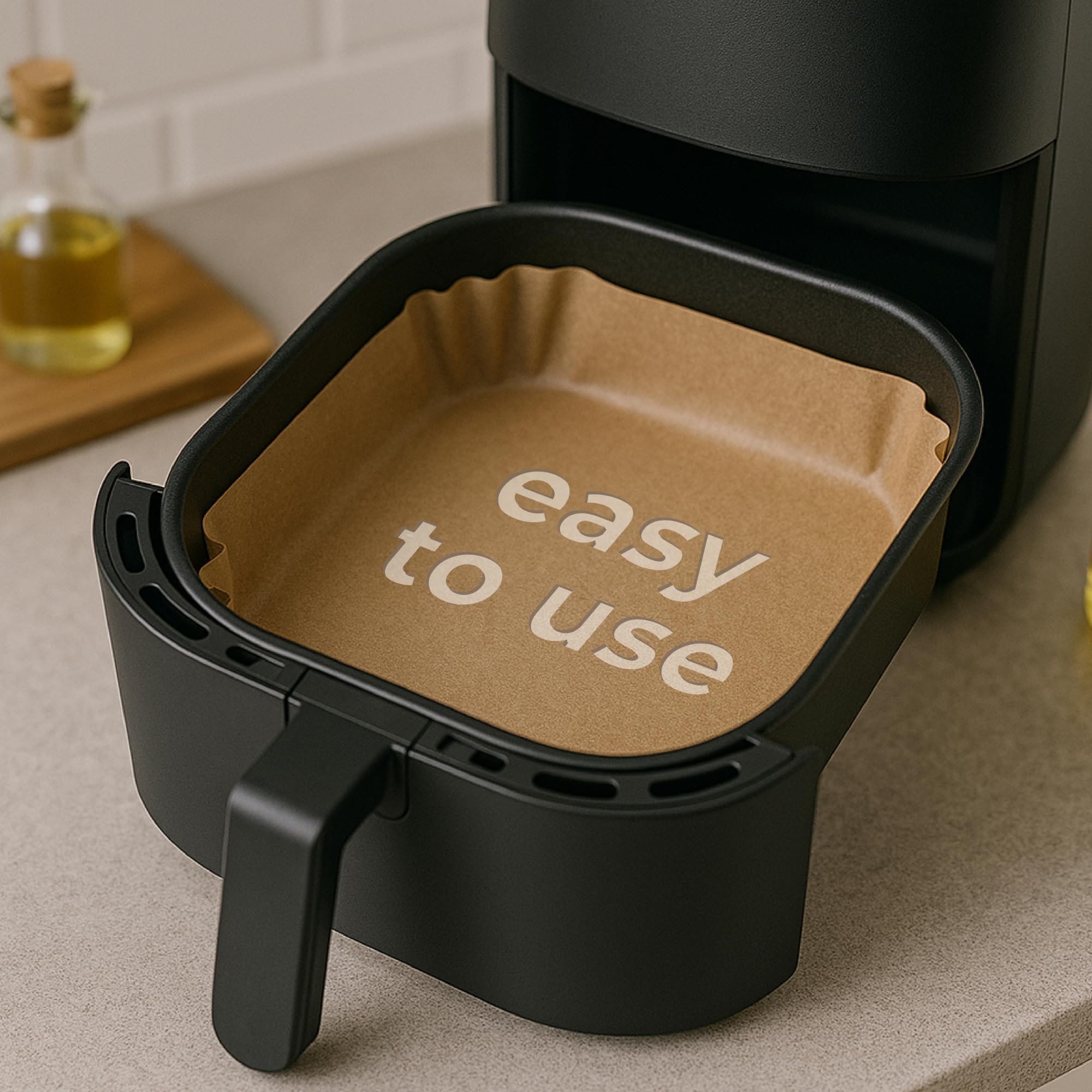 Image secondaire de Moules Rectangulaires en Papier Cuisson pour Friteuse sans Huile - 50 Pièces