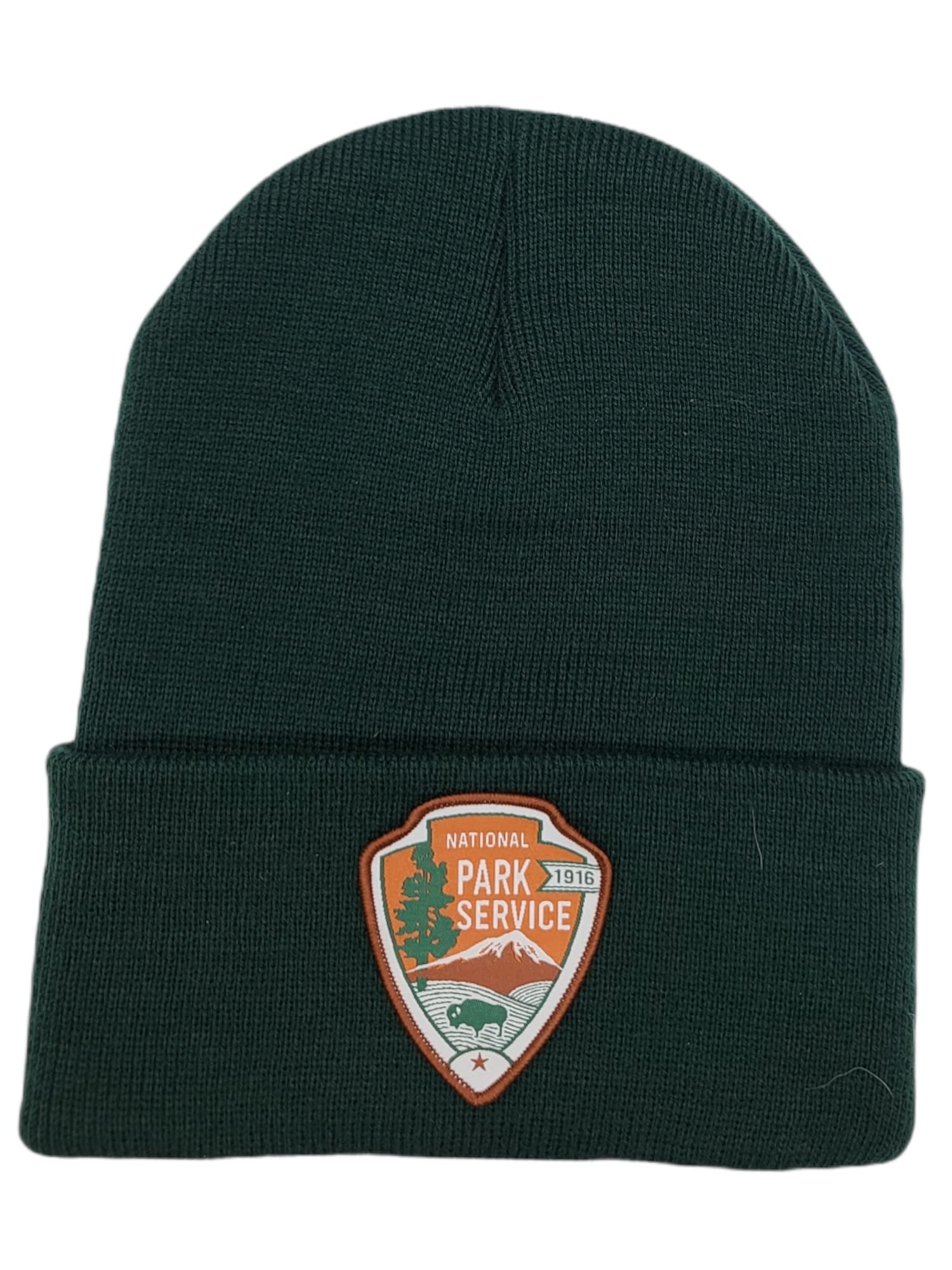 PNW Wonderland Apparel National Park Service Beanie with National Park Service Woven Patch Mens & Womens