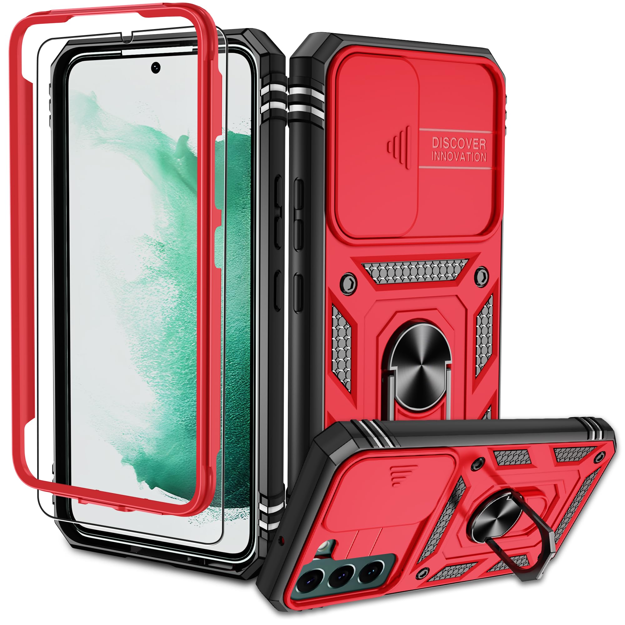 Kompatibel mit Samsung Galaxy Hülle, Eingebetteter Ständer Militärgrad Schutzhülle Handyhülle Starke Stoßfestigkeit Samsung Schutzhülle Samsung Galaxy case Cover