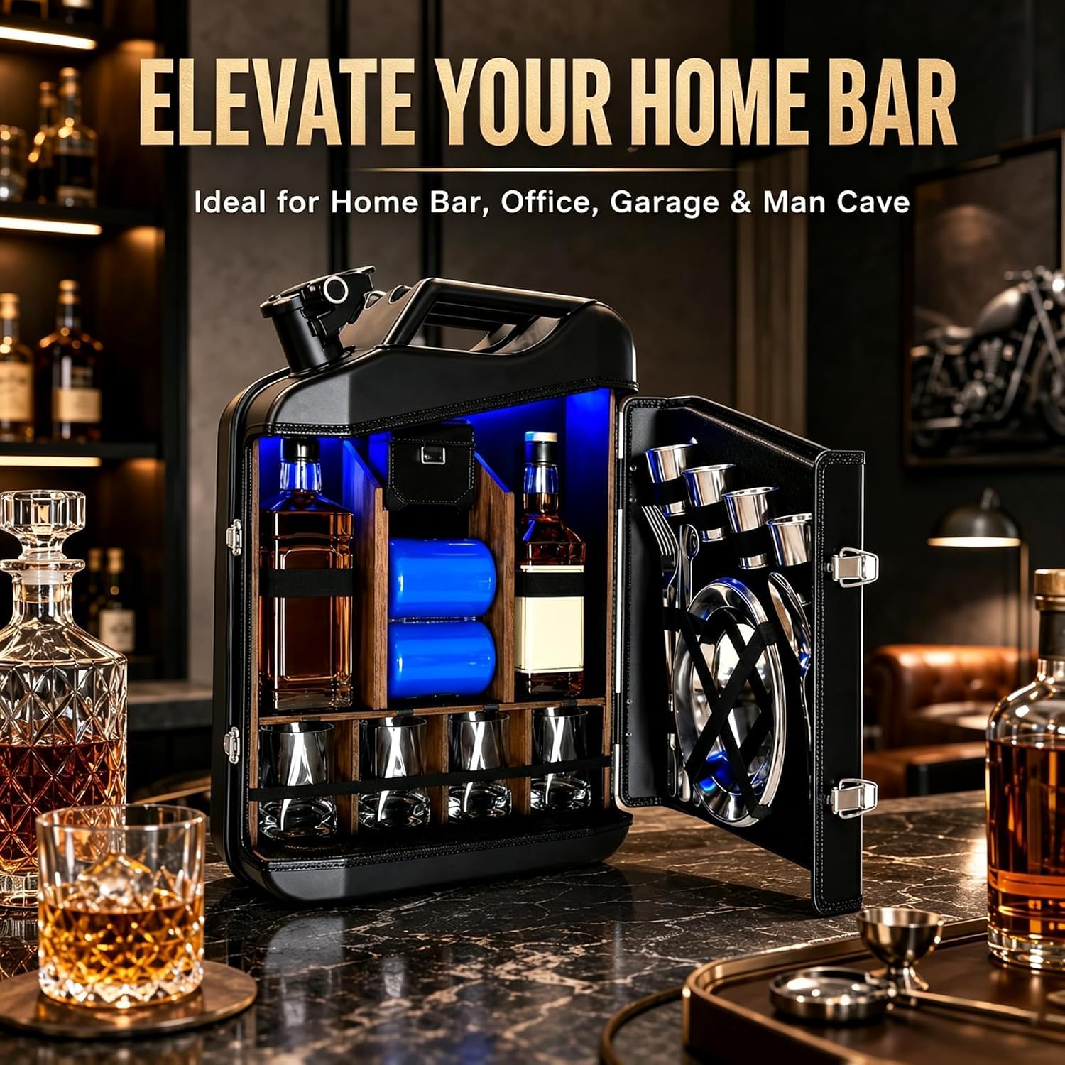 Mini-bar-Schrank-Set, 20-Liter-kanister, Kreativer Weinschrank, Kleines Mobiles Geschenk, Personalisierte Kleine Bar, Aufbewahrungsbox Für Mini-dosen, Originelle Geschenkidee