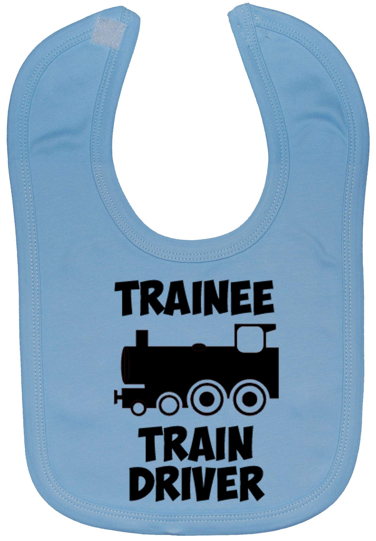 Acce Products Trainee Train Driver Baby Feeding Bib Touch Attach 0 to approx 3 Years - Blue