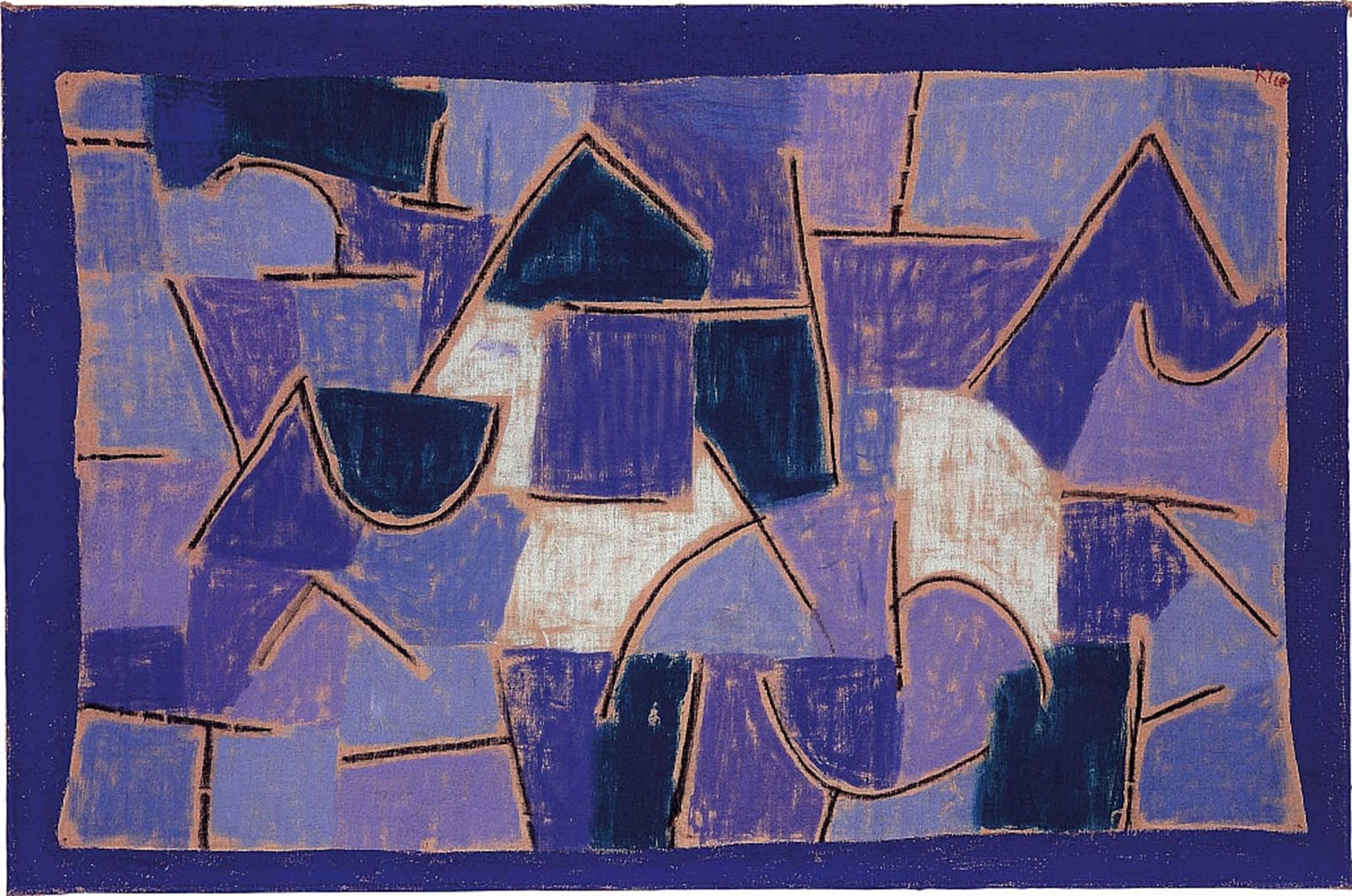 POSTERIIk Famous Animal Posters Vintage Picture Blaue Nacht by Paul Klee Modern Wall Decor for Home Decor 60x90cm