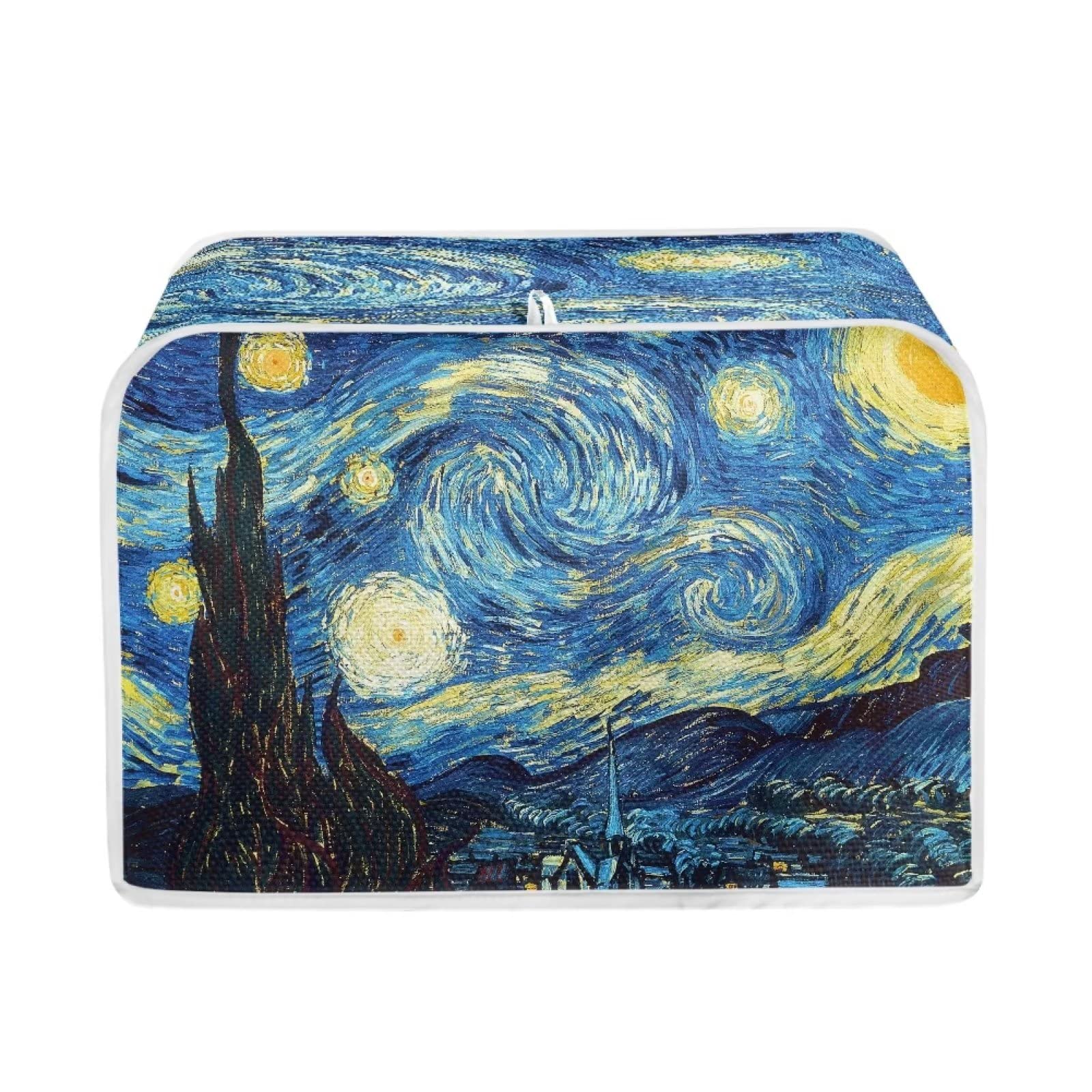 DISNIMO Van Gogh Starry Night Toaster Cover 2 Slice, Bread Maker Cover Kitchen Small Appliance Covers, Microwave Toaster Oven Cover for Most Standard 2 Slice Toasters, Kitchen Accessories