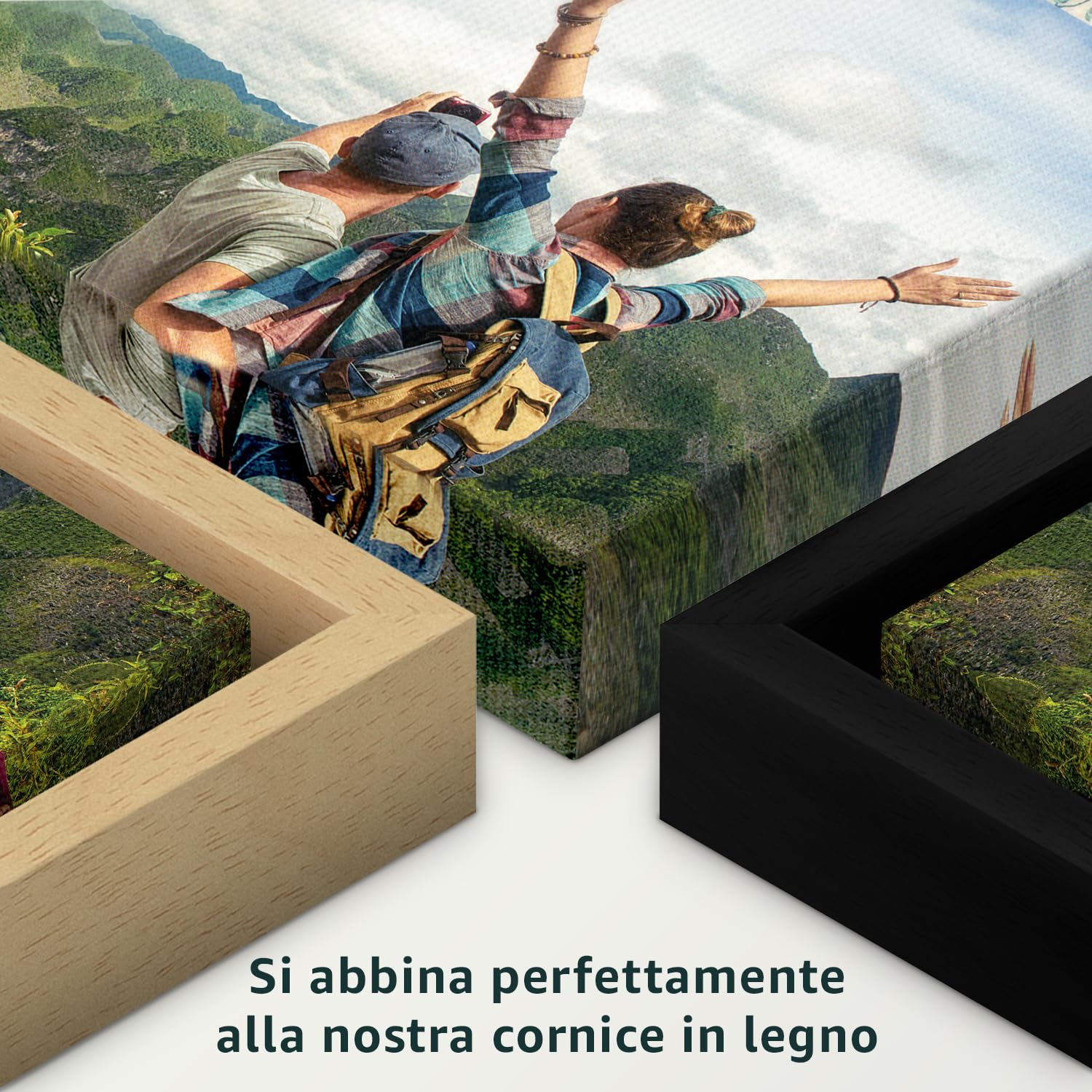 murando - Quadro con Cornice Nera Coffee&Milk 120x80 cm 1 Pezzo - Stampa su Tela - Quadri Moderni Soggiorno Grandi - Decorazioni da Parete Telaio in Legno - Amore h-C-0213-b-a
