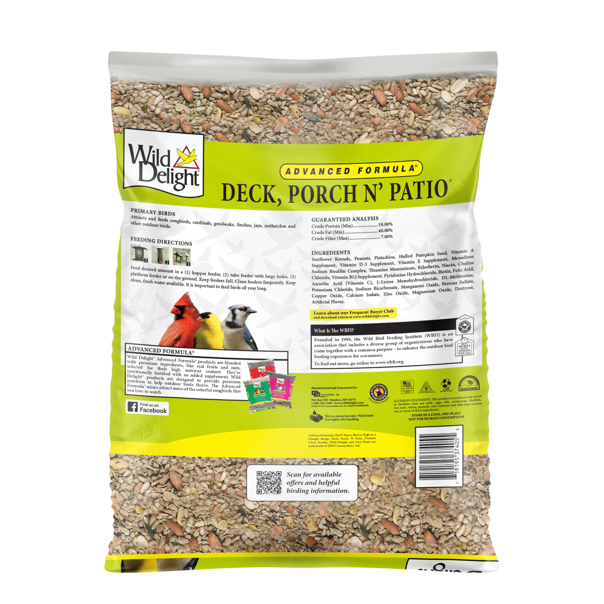 Wild Delight 374050 Fórmula Avanzada de la Cubierta Porche Patio N Semillas, 5 Libras