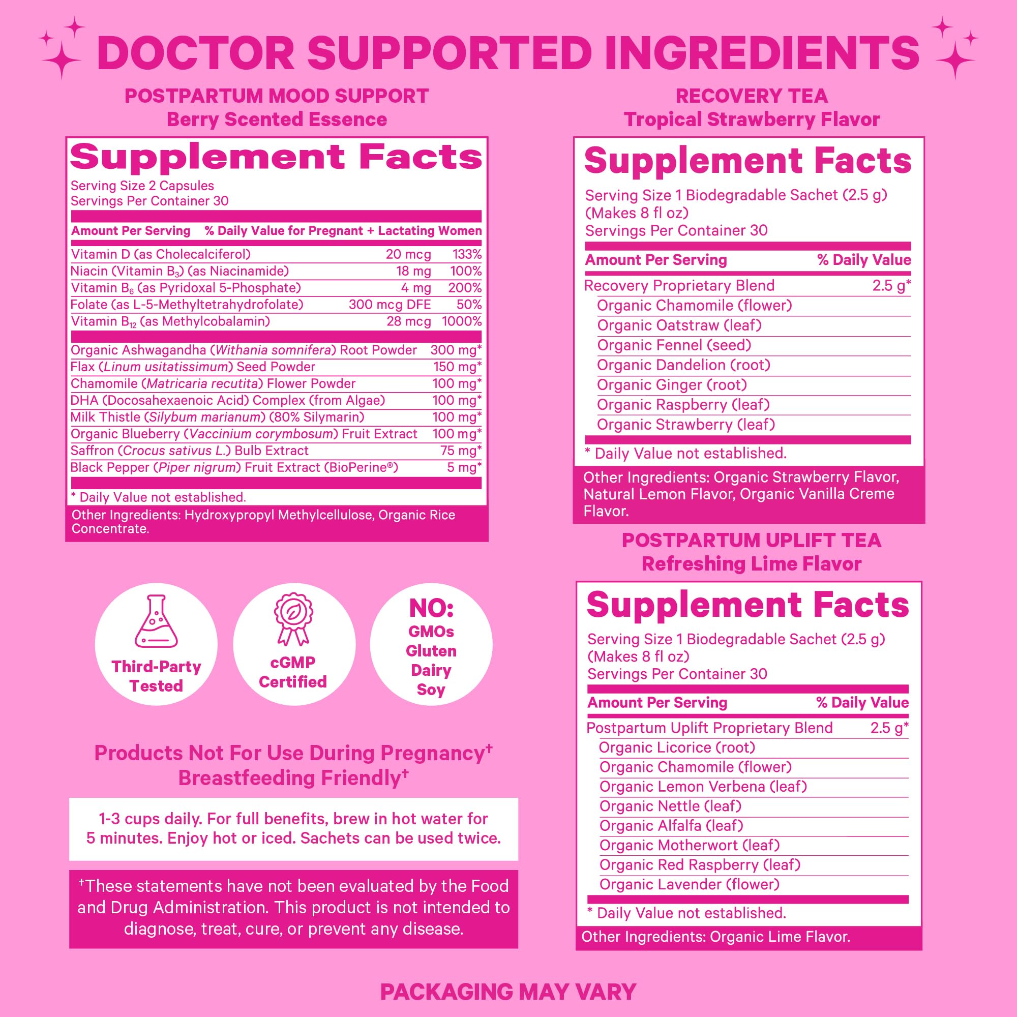 Pink Stork Postpartum Essentials Kit for New Moms - Mood Support — Amazon image 5