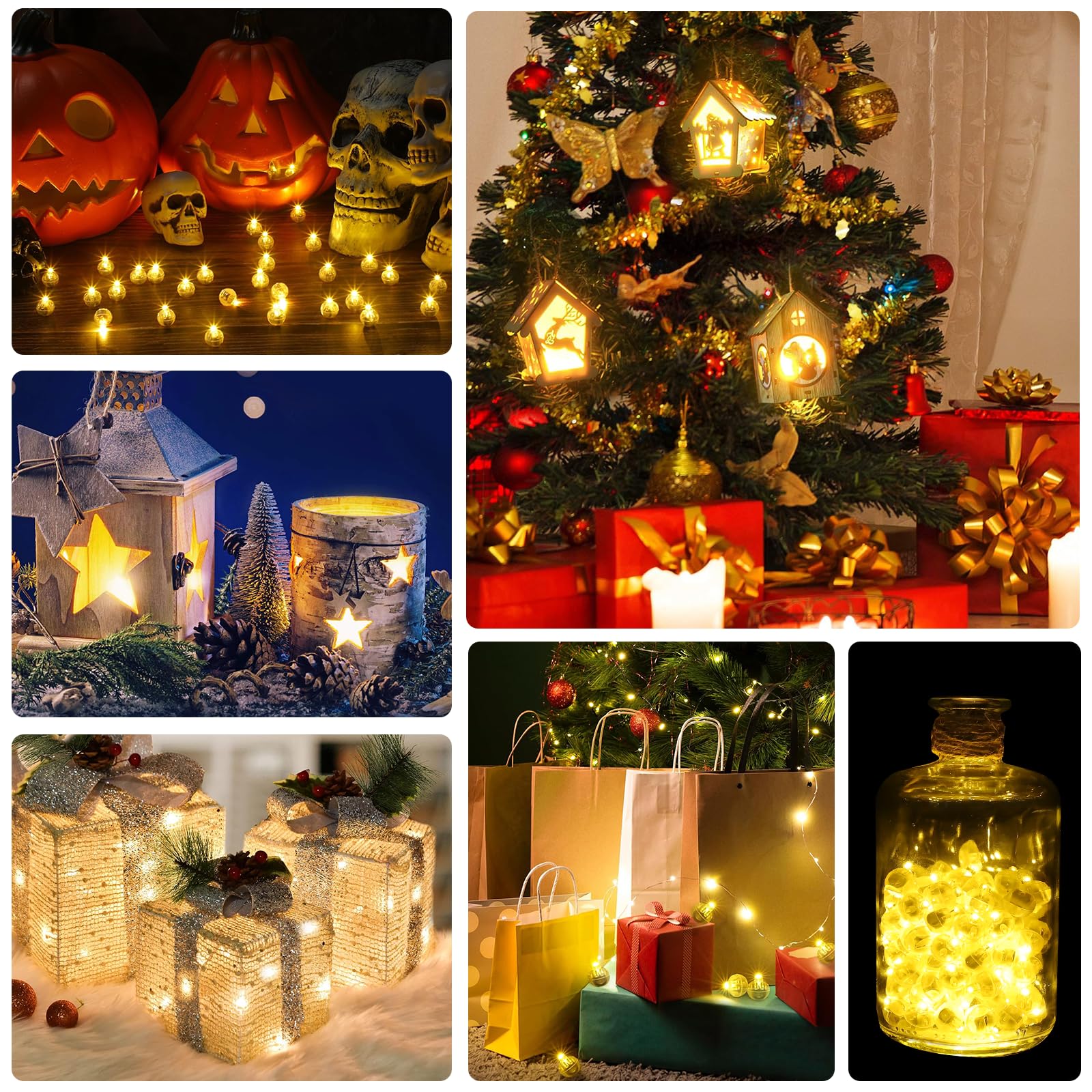 Phyooest Mini Luces LED para Globos, 50 Piezas, Redondas para Linternas de Papel, Navidad, Bodas, Cumpleaños, Halloween, Fiestas