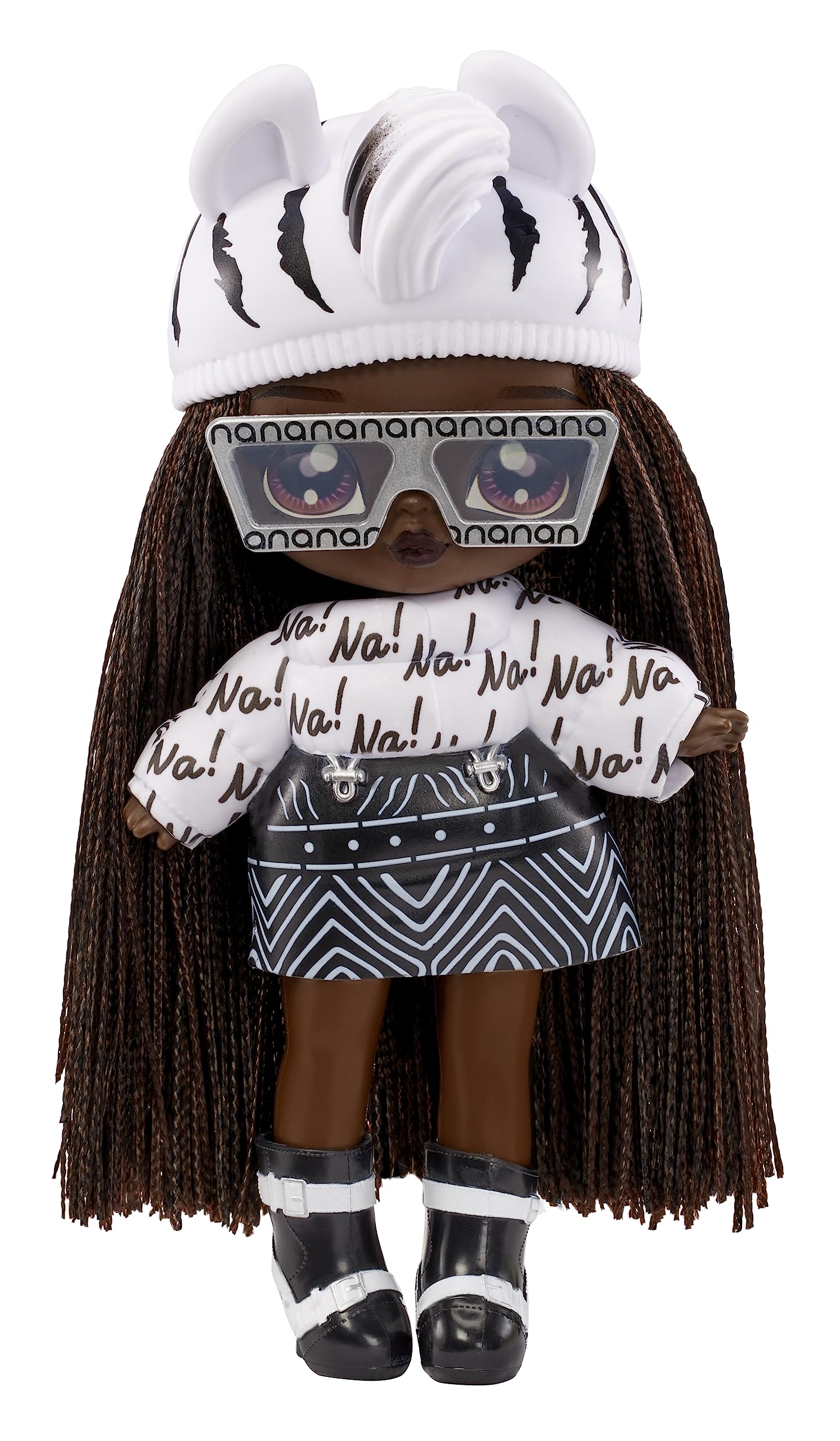 Na! Na! Na! Surprise Fuzzy Surprise Series 1, Zara Zebra, 18 cm Posable Fashion Doll, Zebra Inspired with Flocked Body - Image 3