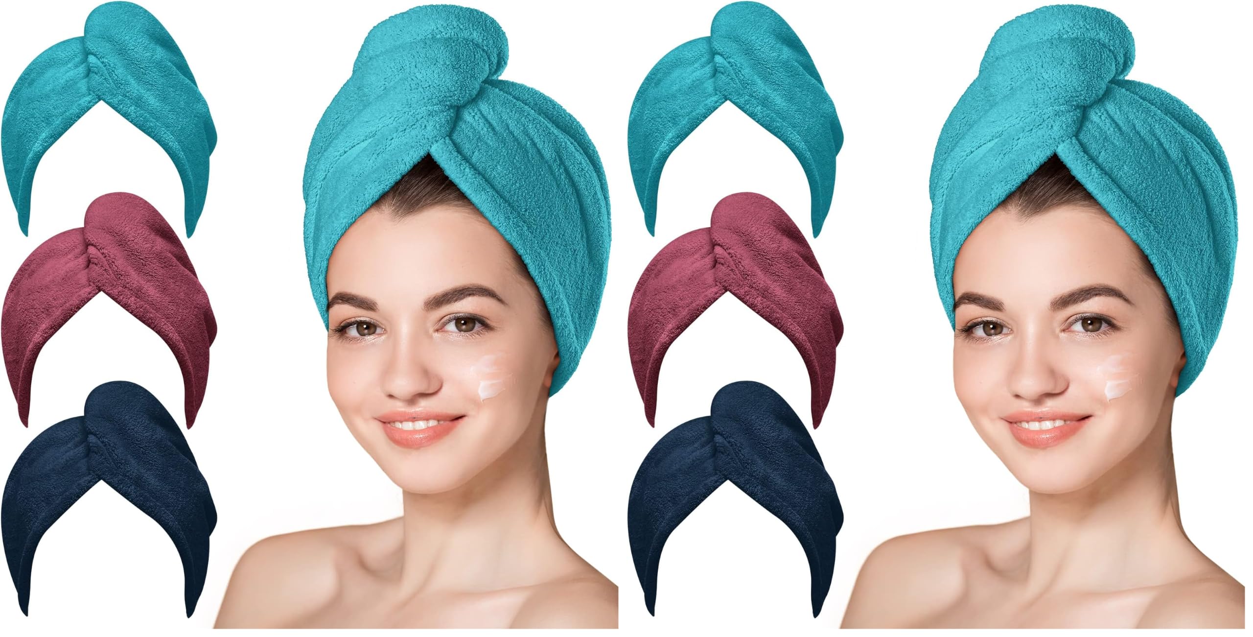 Hicober Microfiber Hair Towels - 3 Pack -11 Hicober Microfiber Hair Towels - 3 Pack -11