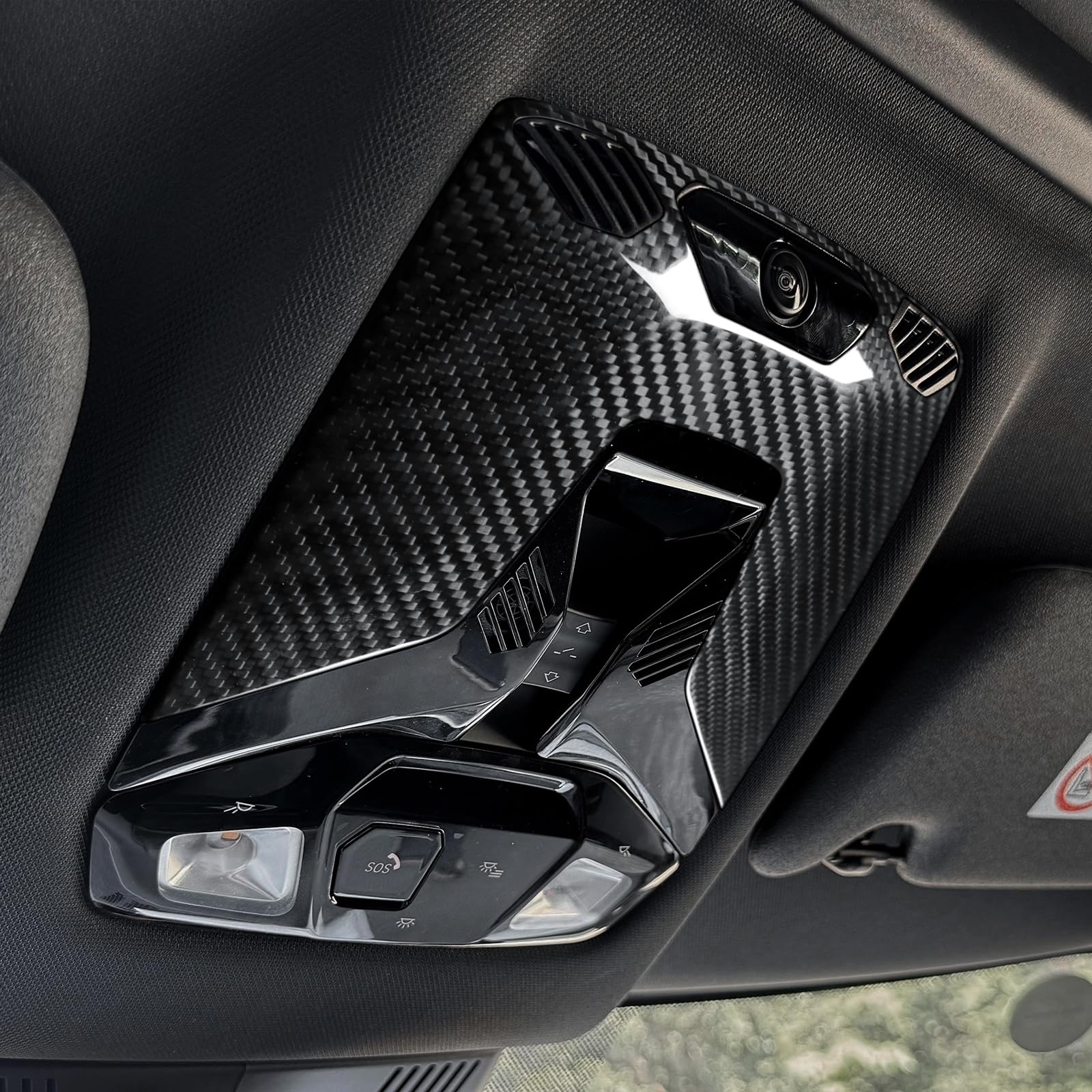 KUNGKIC Para 2025 2024 Mini Cooper F65 F66 U25 Accesorios Fibra de carbono duro Coche Delantero Luz de lectura Marco Interior Piezas de automóvil Regalo