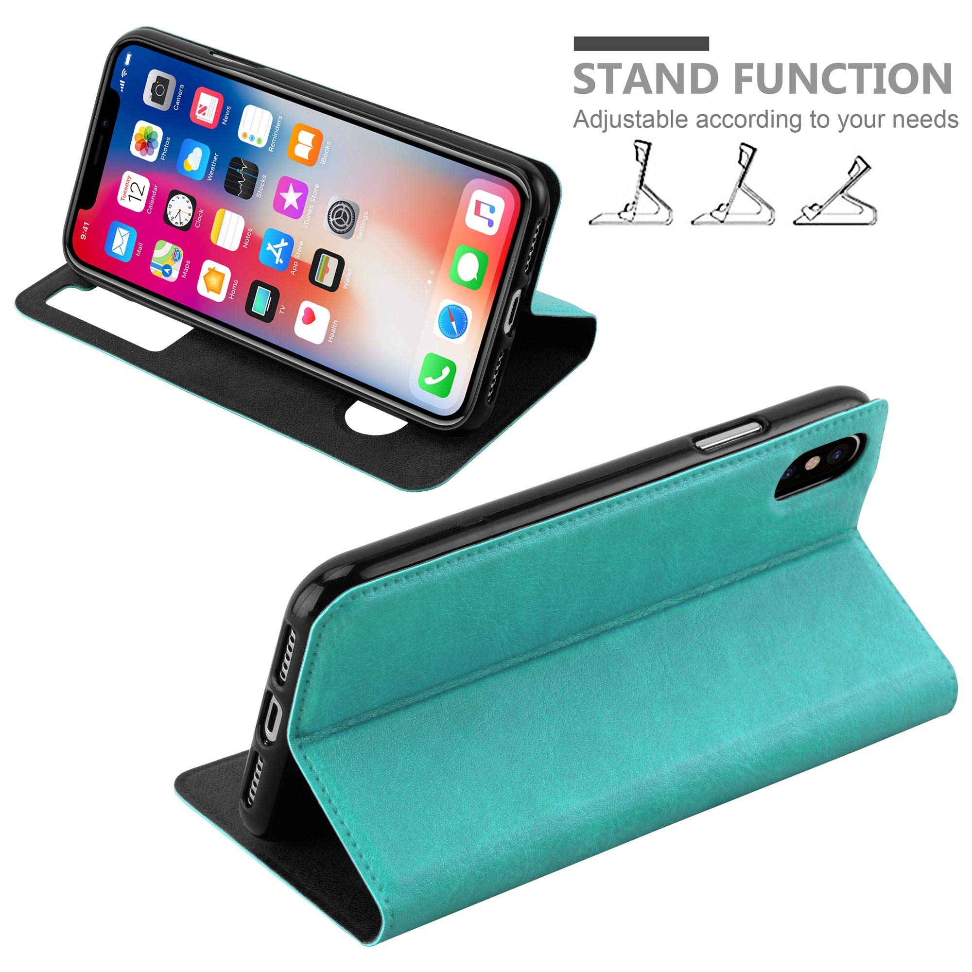 Cadorabo Custodia Libro per Huawei MATE 9 in MARRONE CAPPUCCINO - con Vani di Carte, Funzione Stand e Chiusura Magnetica - Portafoglio Cover Case Wallet Book Etui Protezione