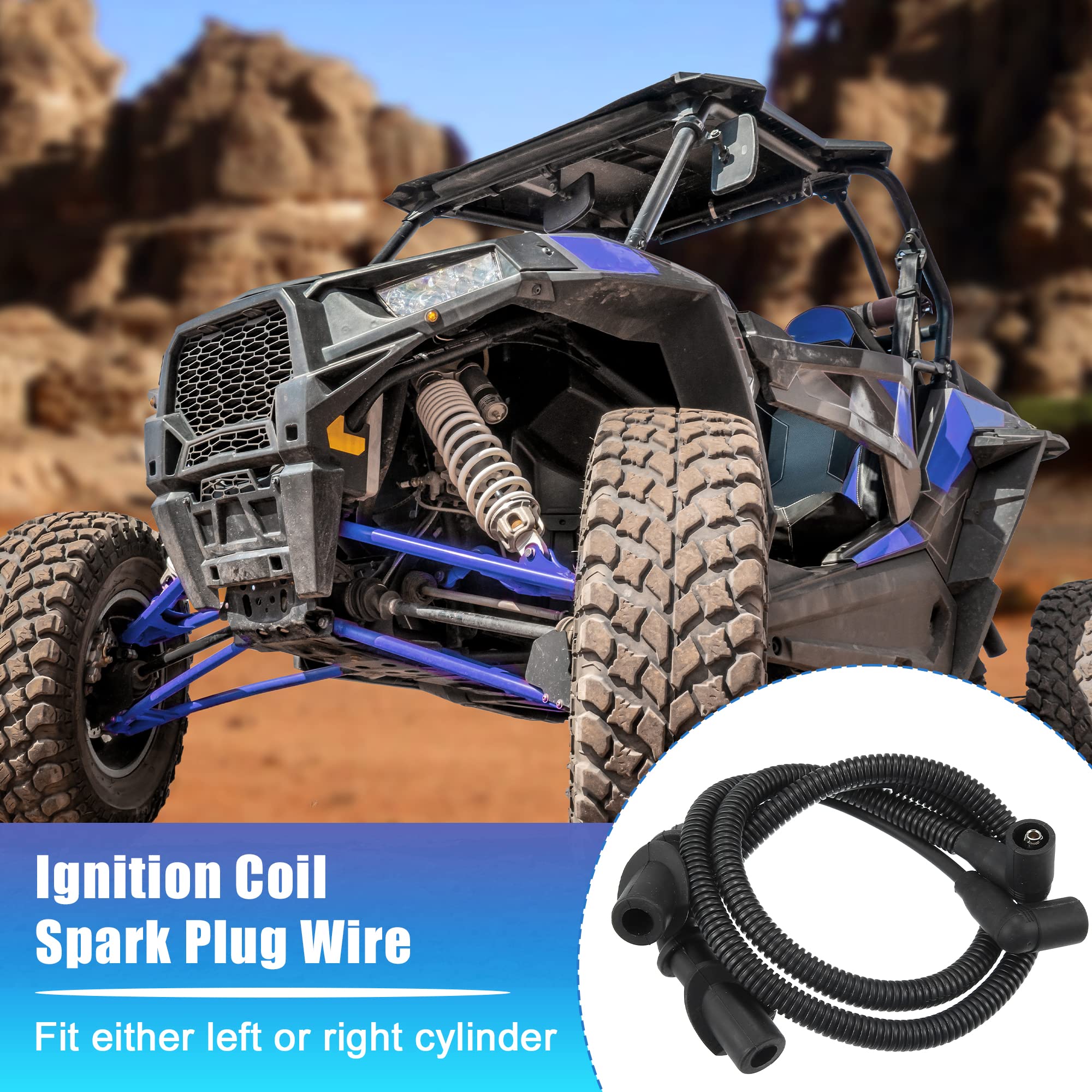Motoforti 2pcs Bobines Allumage Fil Bougie 4011364 4011365 Pour Polaris Sportsman Ranger RZR