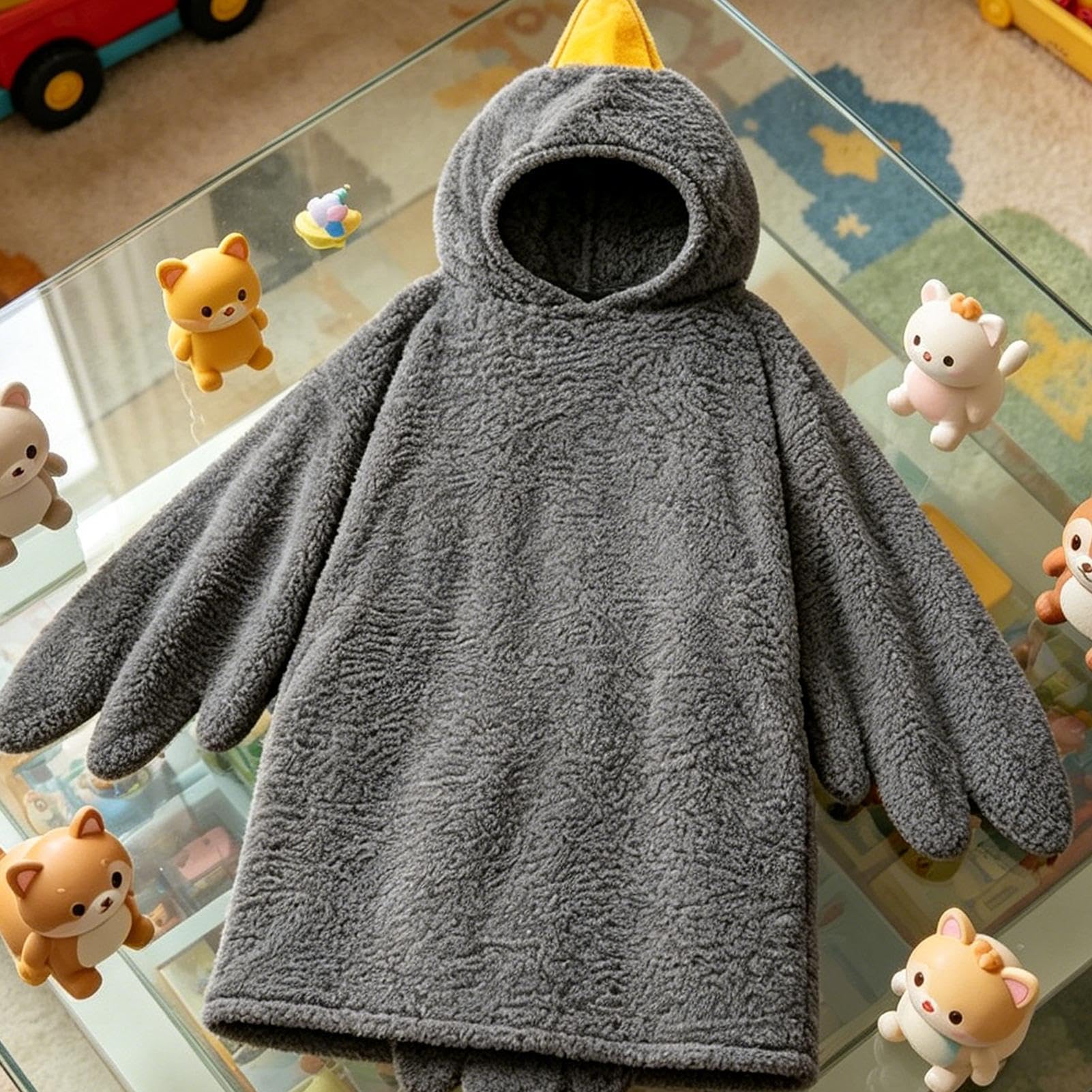 Coperta con cappuccio per adulti, divertente e confortevole, costume da anatra, pigiama divertente, per casa, andare a letto, campeggio, viaggi, dormire, rilassarsi, feste di compleanno