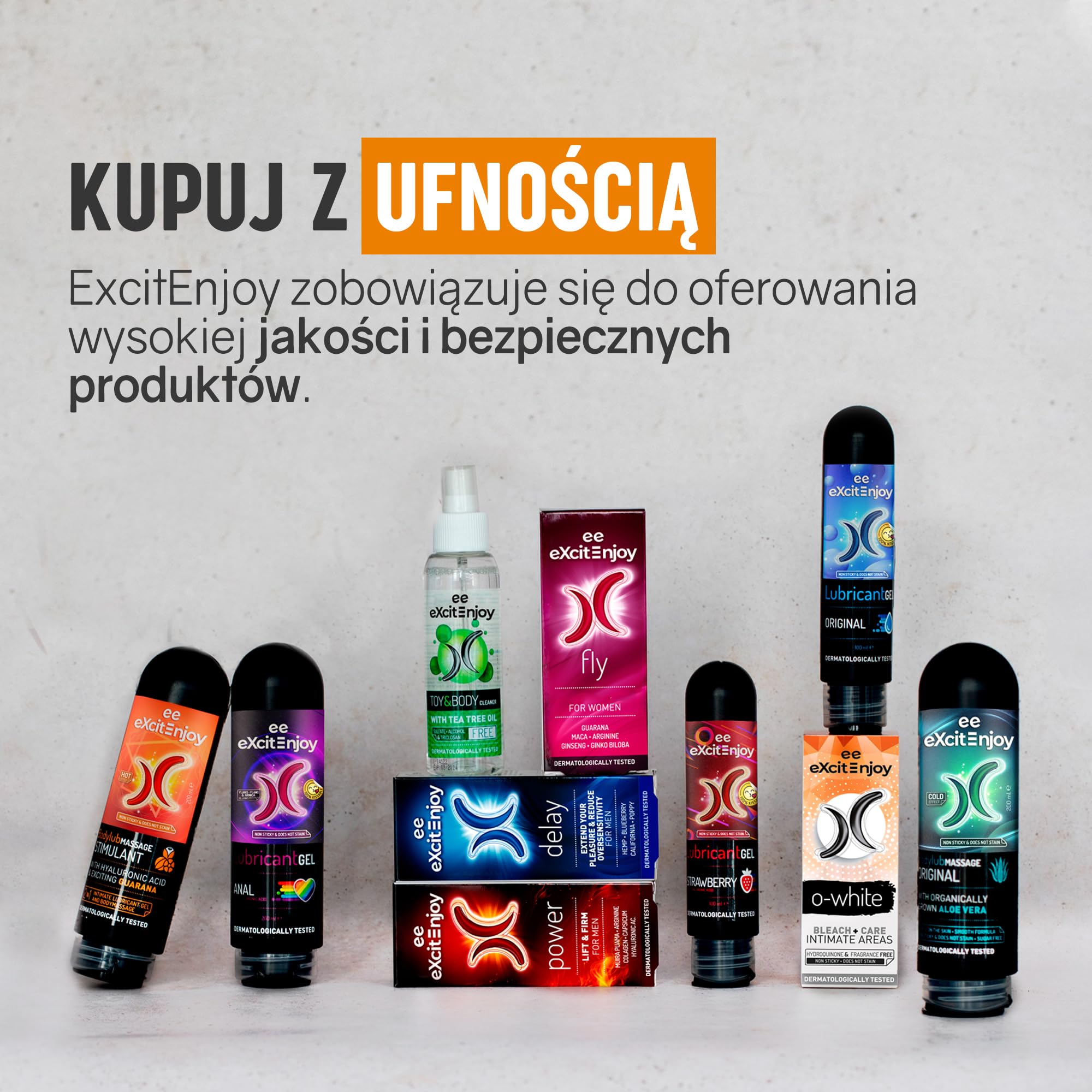 EXCITE MAN OR WOMAN Żel nawilżający do masażu intymnego z Guaraną. Lubrykant intymny